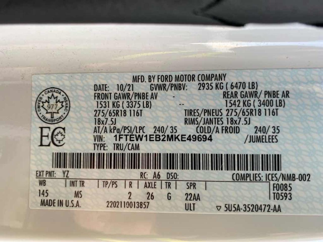 2021 Ford F-150 SUPERCREW - Photo #13