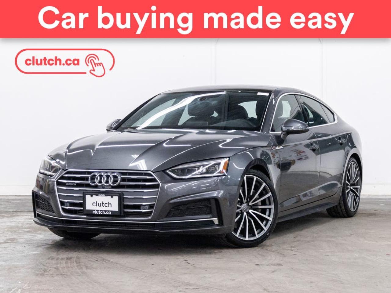 Used 2019 Audi A5 Sportback Technik AWD w/ Apple CarPlay & Android Auto, Sunroof, Nav for sale in Toronto, ON