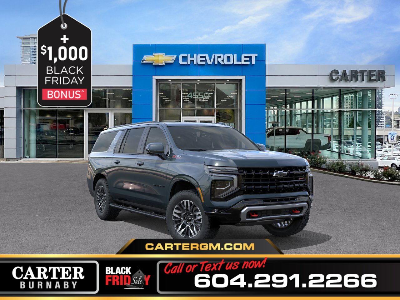 New 2026 Chevrolet Suburban Z71 4WD | 3.0L DIESEL/SUNROOF/OFF-ROAD PACKAGE for sale in Burnaby, BC