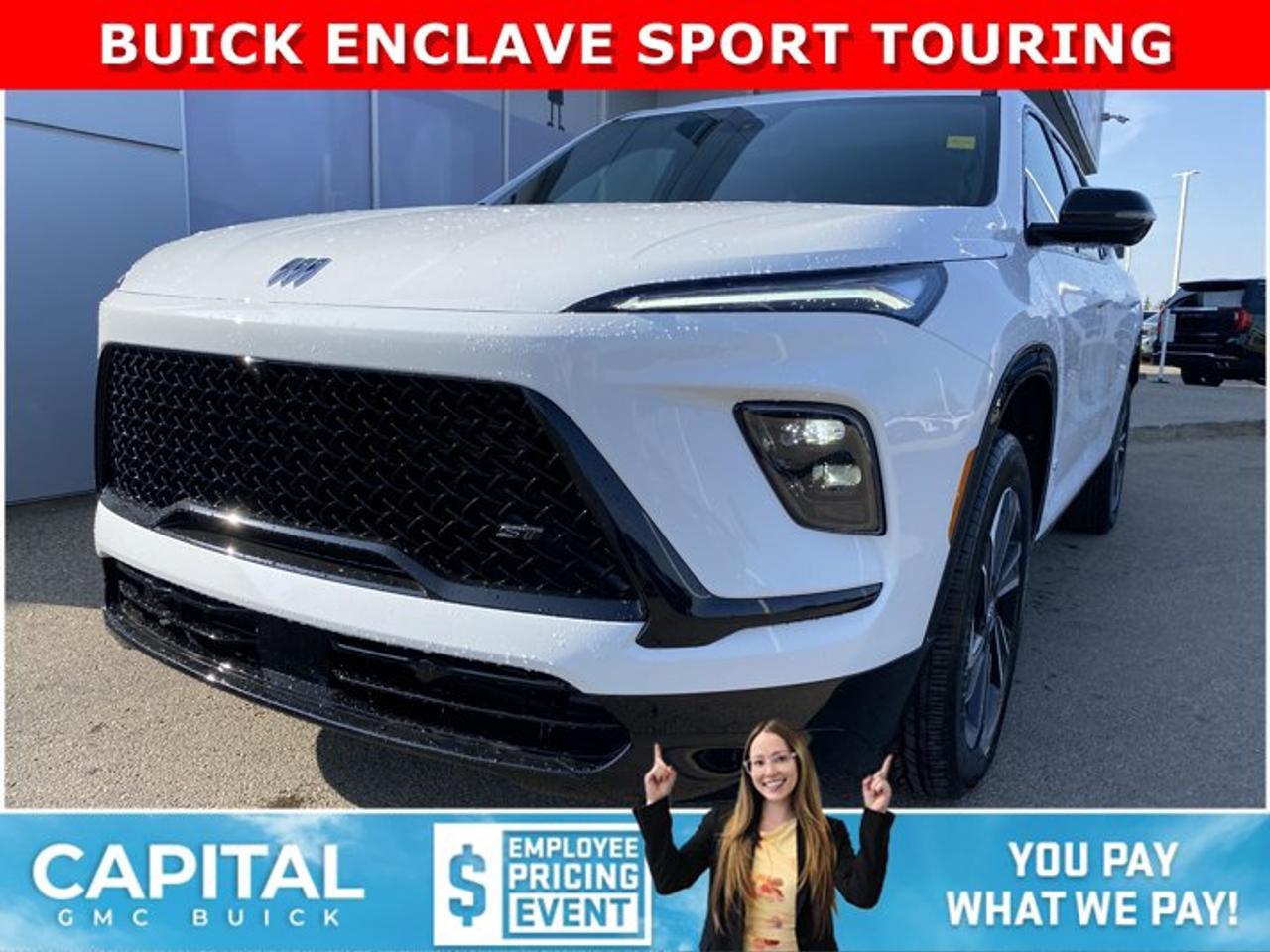 THE 2026 BUICK ENCLAVE SPORT TOURING IS HERE! Come and experience this incredible, fully redesigned 7-passenger luxury SUV. With options like Panoramic Sunroof, Technology Package, POWER PACKAGE, 360 CAM, Heated Seats, Heated Steering, Remote Start, Customizable 30 ultra-wide digital display screen, and so much more, come and visit us to see this amazing vehicle!Ask for the Internet Department for more information or book your test drive today! Text 507-585-4395 for fast answers at your fingertips!AMVIC Licensed Dealer - Licence Number B1044900