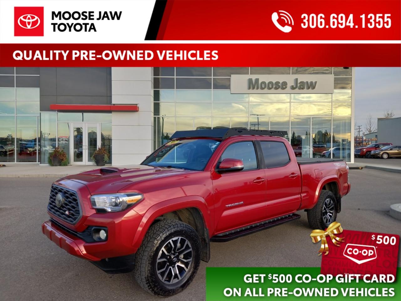 Used 2020 Toyota Tacoma Sporty, capable, and ready for adventure. This 2020 Tacoma TRD Sport offers bold styling, rugged performance, and Toyota’s proven reliability. for sale in Moose Jaw, SK