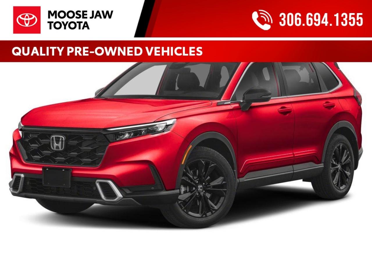 Used 2024 Honda CR-V Hybrid Efficient, refined, and fully equipped. The 2024 CR-V Hybrid Touring delivers premium comfort, advanced tech, and impressive fuel economy in a stylish SUV. for sale in Moose Jaw, SK