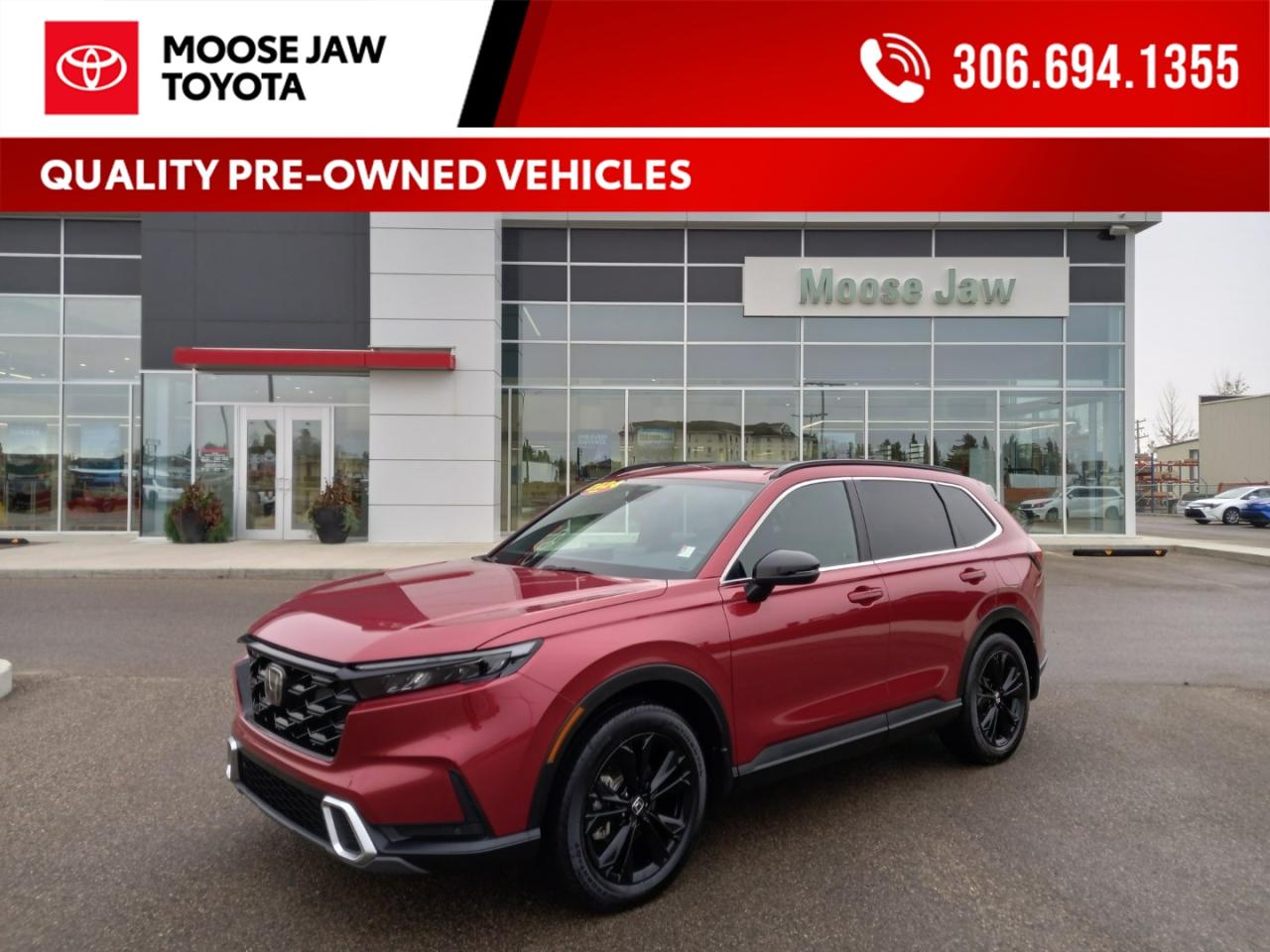 Used 2024 Honda CR-V Hybrid Efficient, refined, and fully equipped. The 2024 CR-V Hybrid Touring delivers premium comfort, advanced tech, and impressive fuel economy in a stylish SUV. for sale in Moose Jaw, SK