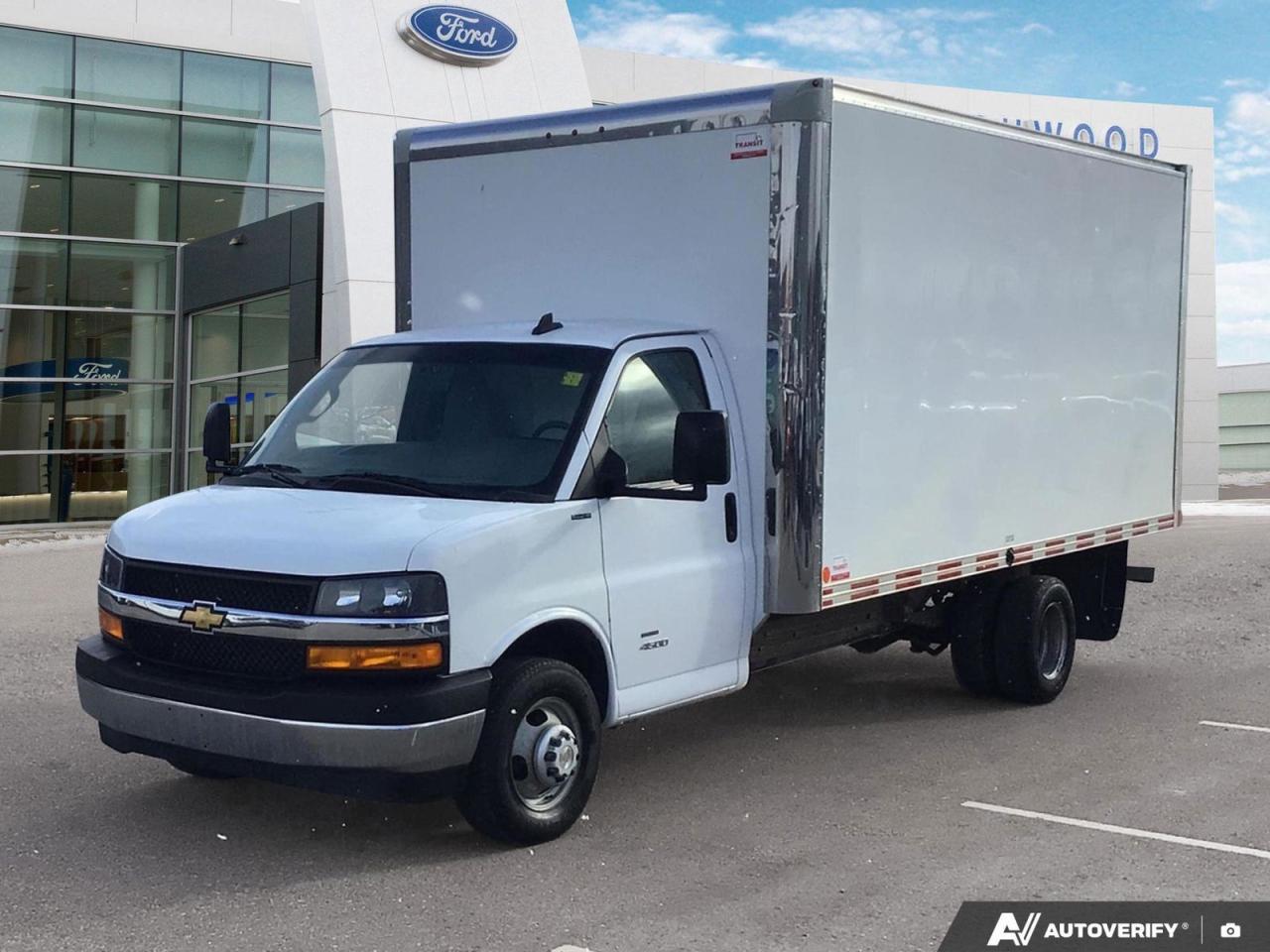 Used 2023 Chevrolet Express Commercial Cutaway Van 16 Foot Cube Box | Low Kilometers | Back Up Camera for sale in Winnipeg, MB