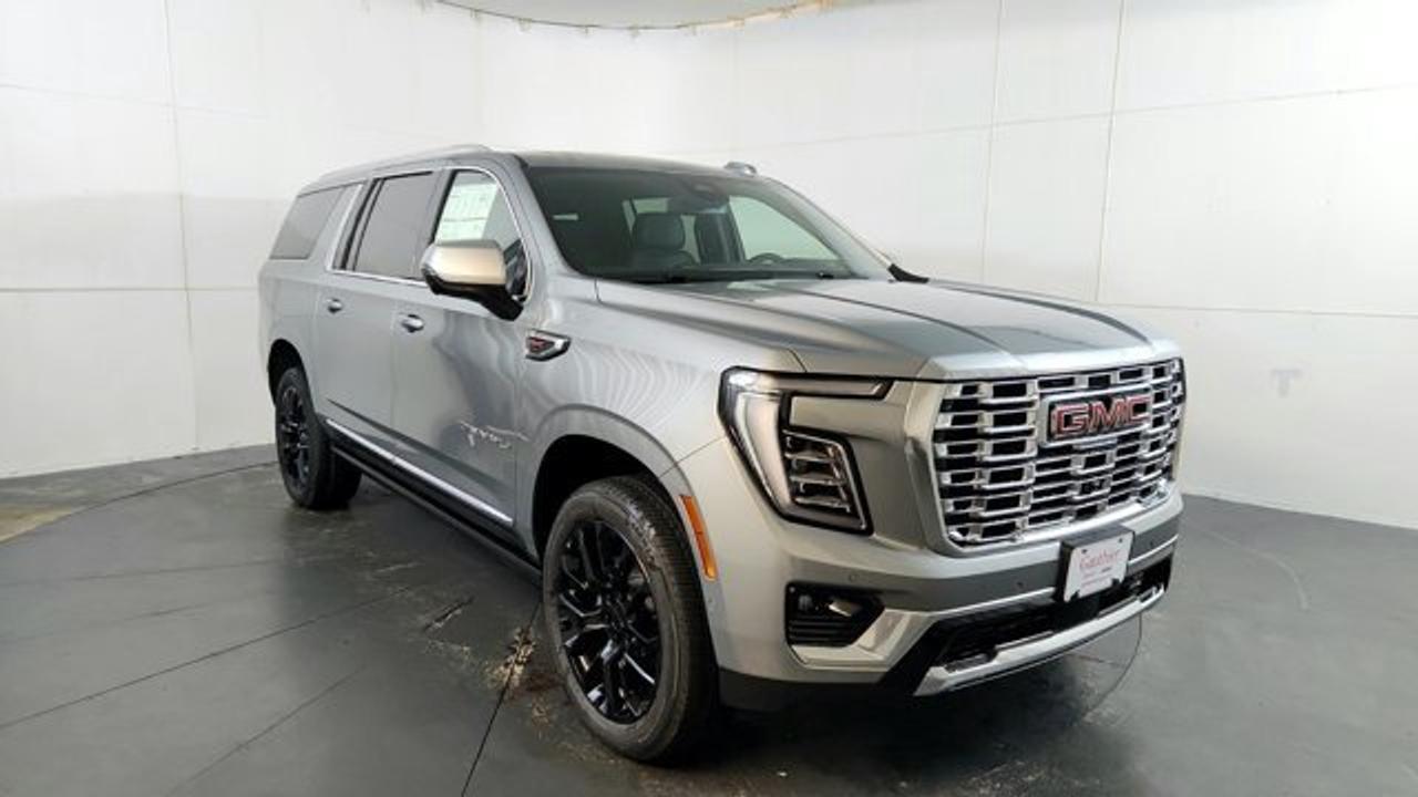 The 2026 GMC Yukon XL Denali pairs commanding presence and refined luxury by putting a potent 6.2-liter V8 under the hood, while delivering generous space extended-length XL version. Inside, youll find upscale appointments like full-grain leather, a massive 16.8-inch infotainment display with Google built-in and wireless CarPlay/Android Auto, a 15-inch head-up display, and features such as magnetic ride control, a sunroof and power assist steps. For practicality and safety, it offers adaptive cruise, lane-keeping assist, and blind-spot monitoring.
