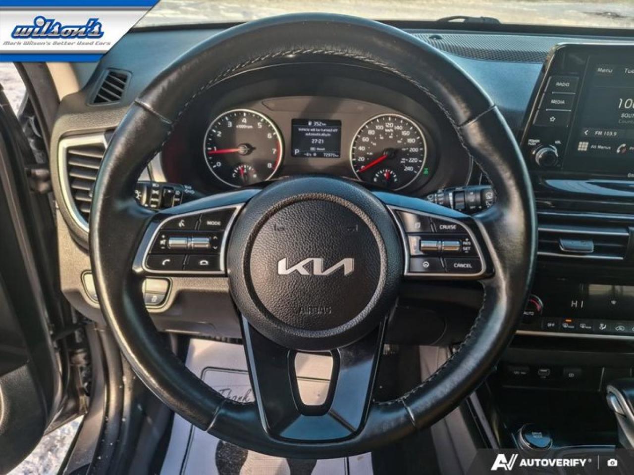 2022 Kia Seltos EX AWD | Leather | Sunroof | Heated Wheel + Seats | CarPlay + Android | BSM | Rear Camera and More ! Photo