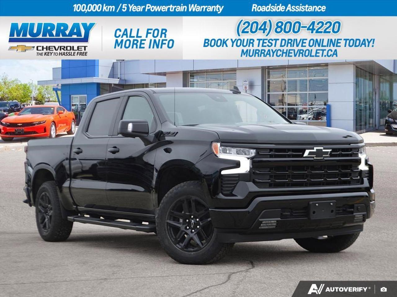 *ENGINE 5.3L ECOTEC3 V8* *TRANSMISSION 8-SPEED AUTOMATIC* *SAFETY PACKAGE*  Discover the bold and adventurous spirit of the 2026 Chevrolet Silverado 1500 RST, a perfect blend of power and sophistication. This Crew Cab Pickup stands out with a robust *5.3L ECOTEC3 V8 engine*, delivering an impressive 355 horsepower and 383 lb-ft of torque, designed to tackle any challenge with ease. The *8-speed automatic transmission* ensures smooth and responsive shifts, making every drive effortless and enjoyable.  Designed for the unpredictable climate of Winnipeg, the Silverado 1500 RST is equipped with all-weather floor liners and a rugged Z71 Off-Road Package, featuring advanced off-road suspension and hill descent control. Inside, the luxurious jet black cloth seats, coupled with a Bose Premium Sound System, elevate your driving experience. Stay connected and secure with modern tech, including a navigation system, WiFi hotspot, and comprehensive *Safety Package* featuring HD Surround Vision and Rear Cross Traffic Braking.  Whether youre navigating city streets or venturing off the beaten path, the Silverado&rsquo;s multi-flex tailgate and trailering app provide unmatched convenience for all your adventures. Embrace the power, style, and versatility of the new Chevrolet Silverado 1500 RST, ready to redefine your journeys in Winnipeg.  Dealer Permit #1740