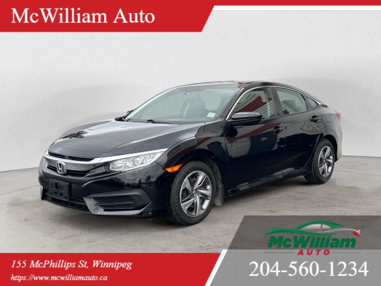 Used 2018 Honda Civic Sedan LX | Back Up Cam | Bluetooth Audio | Clean Condition | for sale in Winnipeg, MB