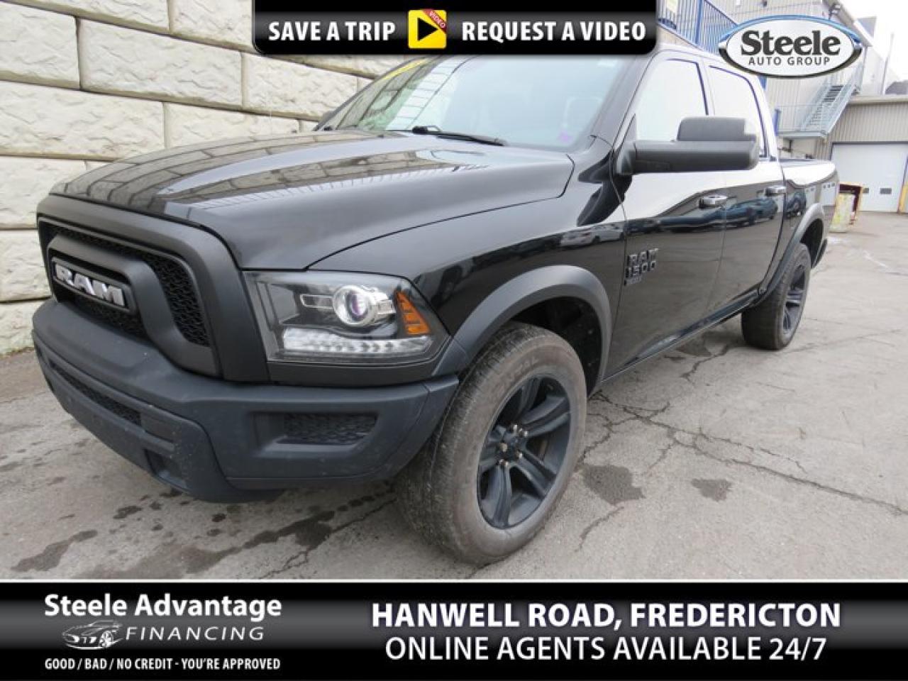 New Price!Diamond Black Crystal Pearlcoat 2021 Ram 1500 Classic Warlock 4WD 8-Speed Automatic Pentastar 3.6L V6 VVTCertification Program Details: 80 Point Inspection Fresh Oil Change Full Vehicle Detail Full tank of Gas 2 Years Fresh MVI Brake through InspectionAt Steele GMC Buick Fredericton, were proud to be your Used Car Mega Center serving drivers all across Atlantic Canada from Fredericton, Oromocto, New Maryland, Woodstock, Saint John, and Moncton in New Brunswick, to Nova Scotia, Prince Edward Island, and Newfoundland. Our inventory features all makes and models of used cars, trucks, SUVs, and vans, giving you the best selection in the region. Whether you need a fuel-efficient sedan, a family SUV, or a rugged pickup, youll find it right here at Steele GMC Buick Fredericton. With our Market Value Pricing, every vehicle is priced based on real-time market conditions, ensuring you get the best possible deal without the hassle of negotiating. We keep pricing transparent and competitive so you can shop with total confidence. No matter your credit situation good, bad, or no credit at all youre approved. Our finance experts work with lenders across Atlantic Canada to find the best terms for your budget, including second-chance financing, newcomer programs, and credit rebuilding solutions. As part of Steele Auto Group, Atlantic Canadas most diversified automotive group with 47 dealerships representing 27 brands, we offer unmatched selection, buying power, and customer support. That means if the vehicle you want isnt on our Fredericton lot, we can source it quickly from our massive dealer network across the Maritimes. When it comes to used vehicles, Steele GMC Buick Fredericton is the destination for drivers all across Atlantic Canada delivering market value pricing, every make and model, and guaranteed credit approval so you can get on the road with confidence.Steele Auto Group is the most diversified group of automobile dealerships in Atlantic Canada, with 47 dealerships selling 27 brands and an employee base of well over 2300.