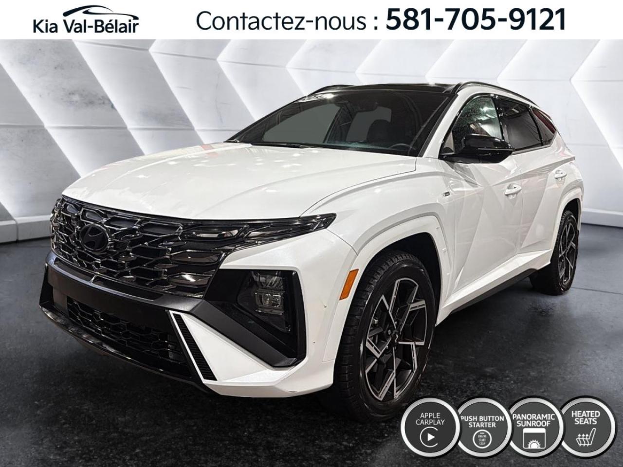Used 2025 Hyundai Tucson Hybrid N-LINE *AWD *HEV *TURBO *CUIR *TOIT *BOSE *SIÈGES CHAUFF AV/AR for sale in Québec, QC