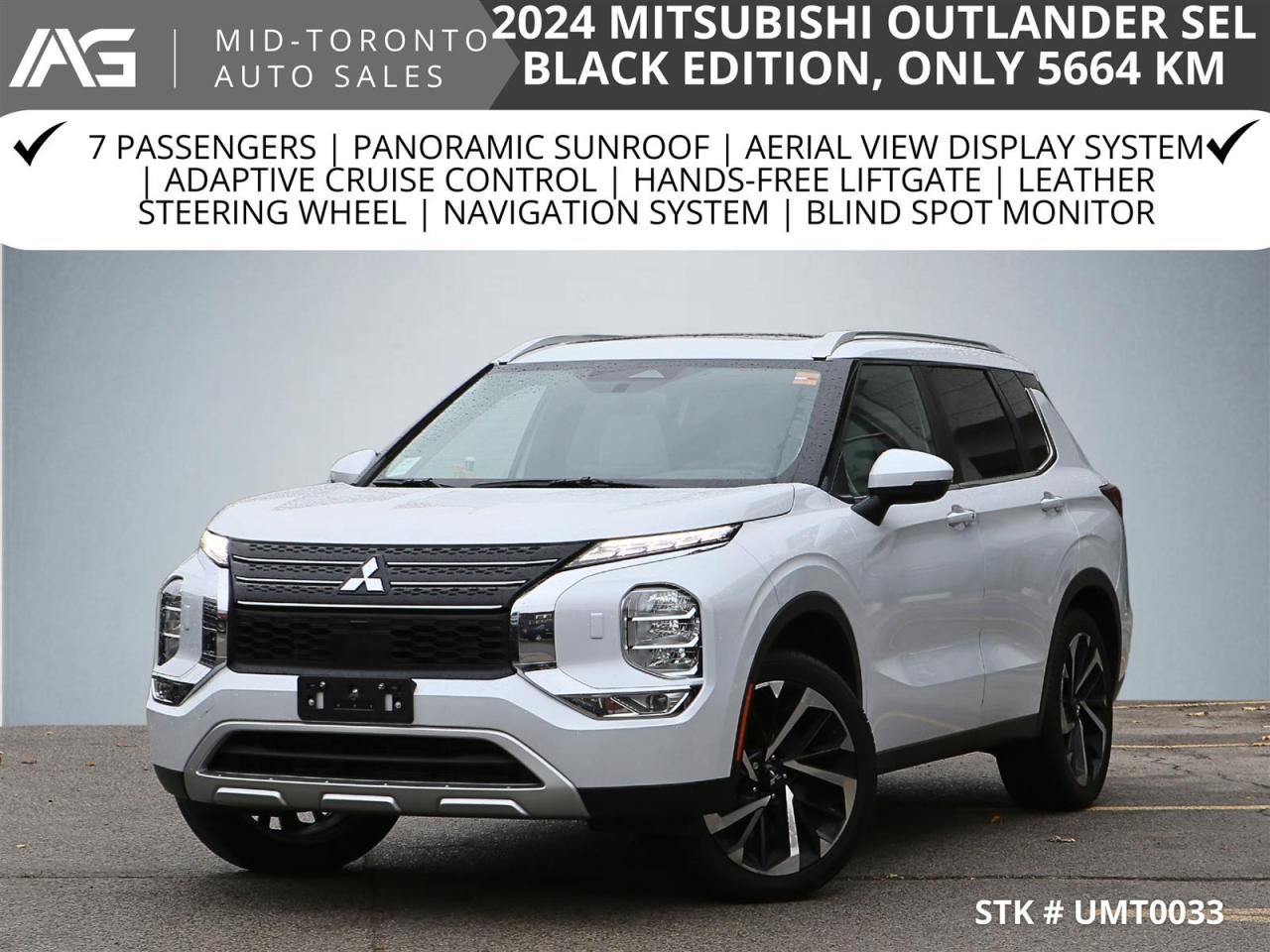 Used 2024 Mitsubishi Outlander SEL Edition AWD | 7- Passenegr | Pano Roof | Dimond Stitching Seats | One Owner Local car for sale in North York, ON