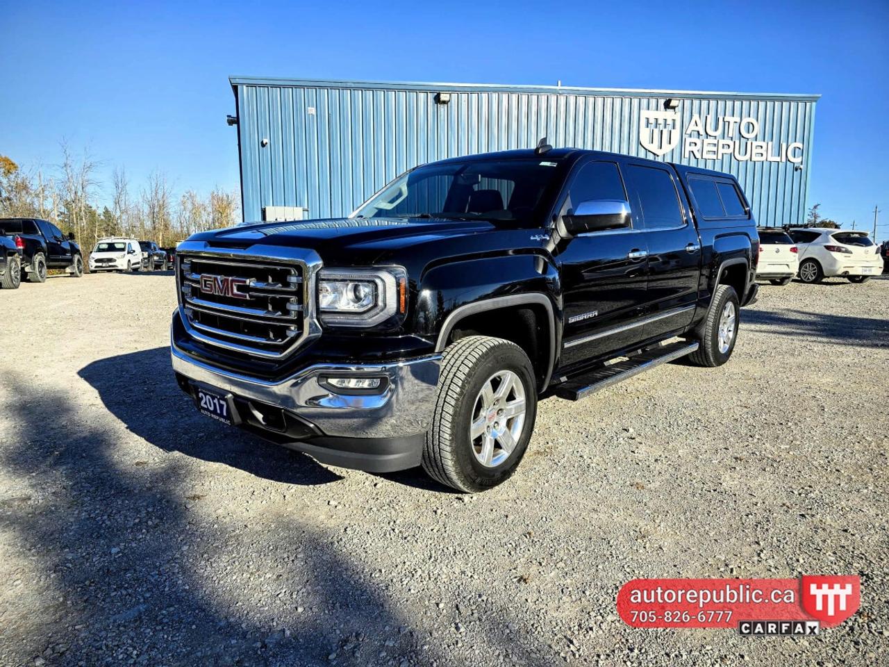 Well maintained one owner loaded truck. <br/> Reliable and powerful 5.3L V8 with 4x4 <br/> Crew cab 5 seater with short box and matching cap <br/> <br/> <br/> Comes Safety Certified with no extra charge <br/> <br/> <br/> Loaded with leather seats, power seats with memory, heated seats, backup camera, Navigation, remote start, Bluetooth, AC with dual zone climate control, cruise control, fog lights, spray in bed liner, tow hooks, automatic headlights, running boards, rubber mats all around, Bose premium stereo and more. <br/> Link to Youtube Walkaround video: <br/> https://www.youtube.com/watch?v=oyWmM7oLnEI <br/> <br/> <br/> Has only 198k kms and had one owner - Carfax Verified <br/> Link to carfax: <br/> https://vhr.carfax.ca/?id=KBNBBq2cCkPLB7gojwxawkFqaKE6bDaP <br/> <br/> <br/> Gorgeous color combination: beautiful black exterior on black clean interior. <br/> <br/> <br/> Please call 705-826-6777 for appointments <br/> www.autorepublic.ca <br/> <br/> <br/> Available extended warranty up to 48 months <br/> <br/> <br/> WE FINANCE EVERYONE. 100% APPROVAL (downpayment might be required) <br/> <br/> <br/> Tax and Licensing extra <br/> <br/> <br/> Trade-ins are welcome! <br/> <br/> <br/> No Hidden Fees or Admin Fees! <br/> <br/> <br/> Do not hesitate to contact us with any questions. <br/> <br/> <br/> Please call us at 705-826-6777 for more details. <br/> www.autorepublic.ca <br/> <br/> <br/> AUTO REPUBLIC <br/> Quality Certified Pre-Owned Vehicles <br/> 5 Courtland st, Ramara, ON, L3V1A4 <br/>