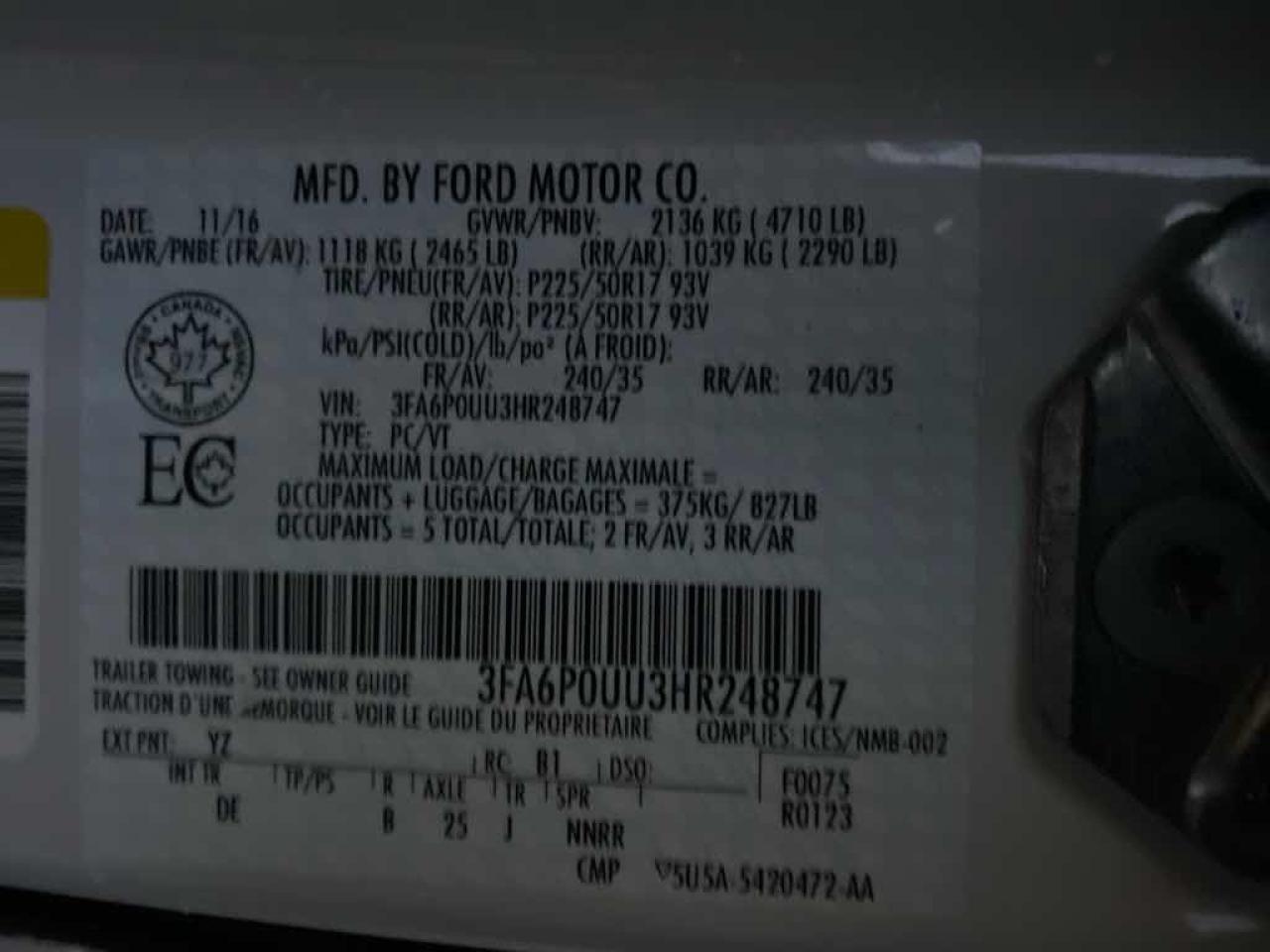 2017 Ford Fusion S Hybrid - Photo #27