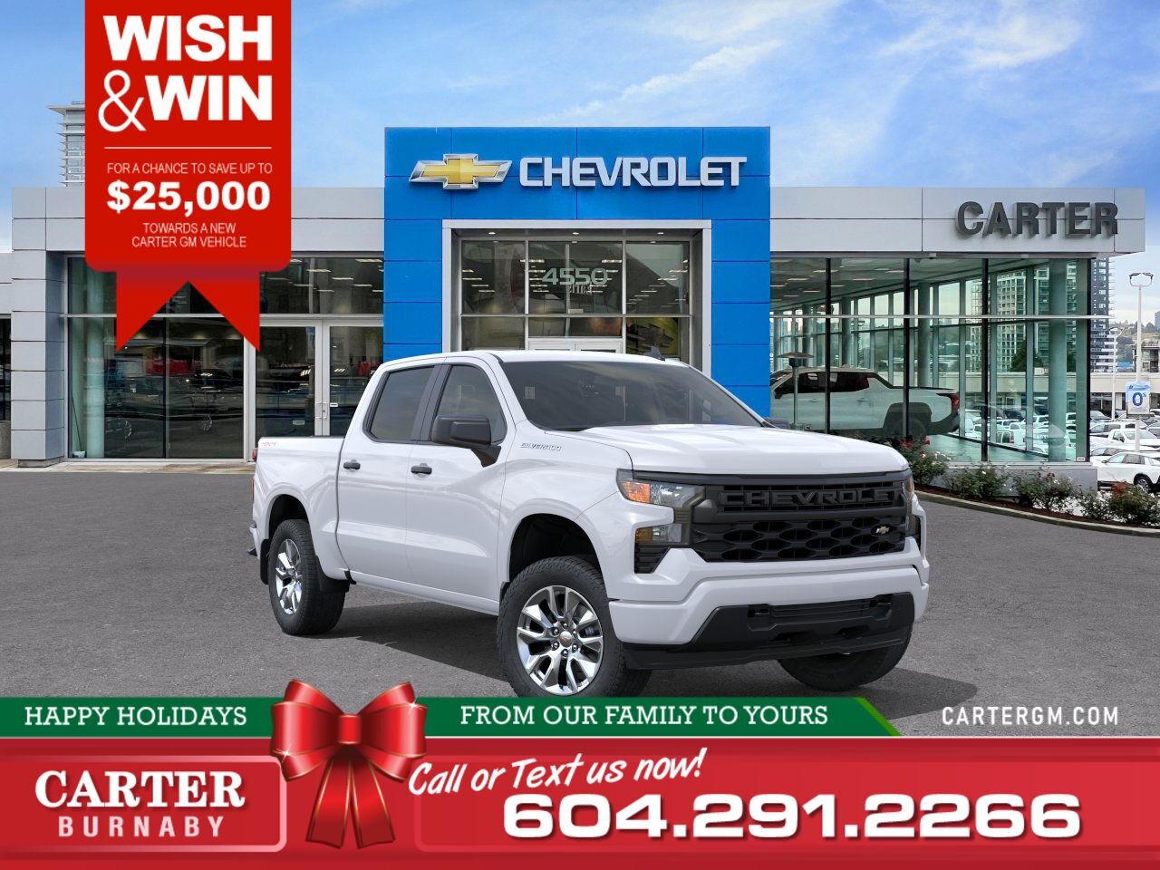 New 2026 Chevrolet Silverado 1500 CUSTOM 4WD | WISH & WIN - SAVE UP TO $25,000! for sale in Burnaby, BC