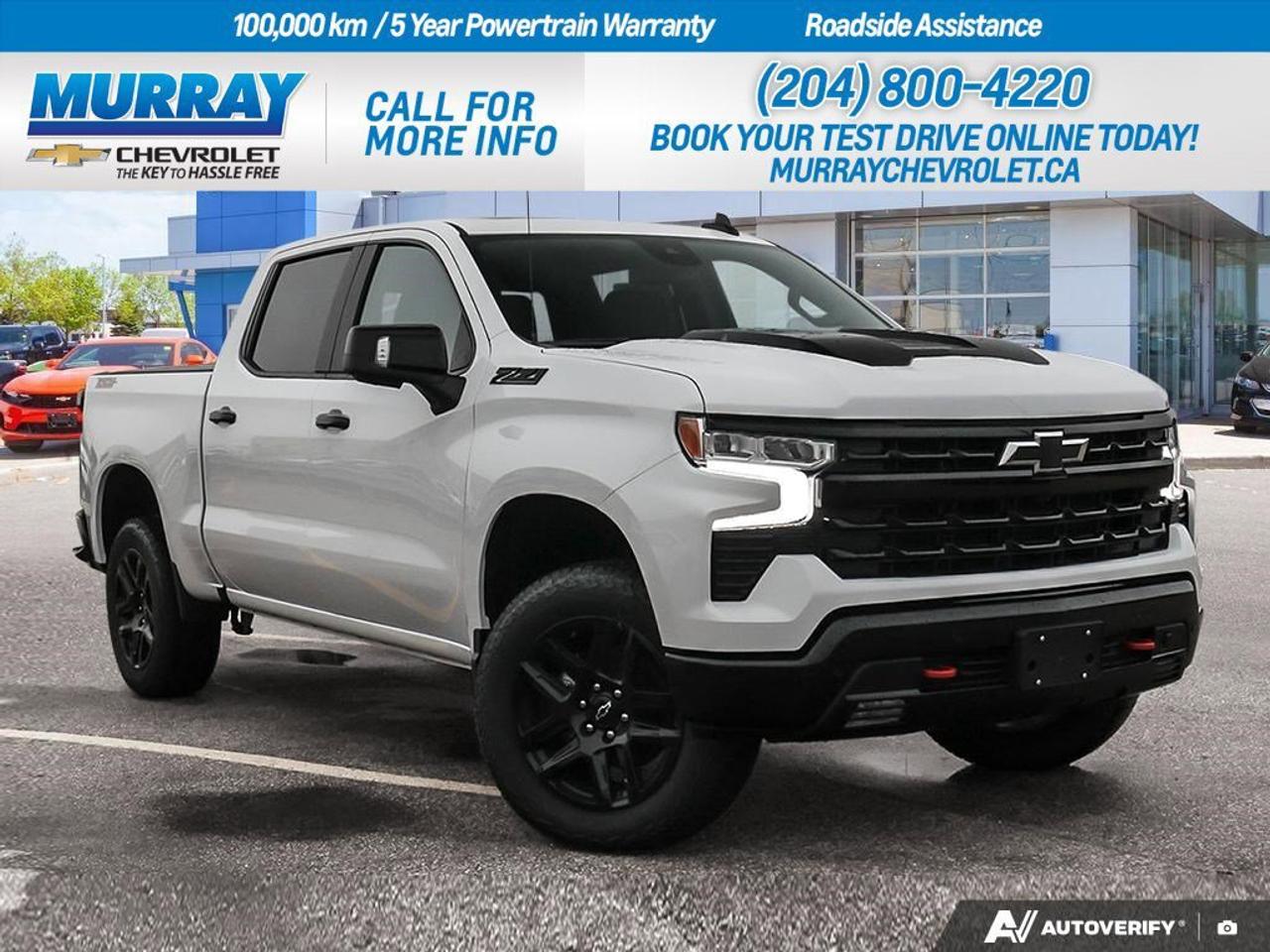 * CONVENIENCE PACKAGE II * * SAFETY PACKAGE * * 5.3L ECOTEC3 V8 ENGINE *  Step into the future of driving with the 2026 Chevrolet Silverado 1500 LT Trail Boss, available now in Winnipeg. This Crew Cab Pickup is designed for those seeking a blend of power, safety, and convenience. The *CONVENIENCE PACKAGE II* elevates your driving experience with features like the Universal Home Remote, a rear sliding power window, and Hitch Guidance with Hitch View. Enjoy premium sound quality with the Bose Premium Sound System while you navigate your journey with ease.  The *SAFETY PACKAGE* ensures peace of mind with advanced features such as HD Surround Vision, Front and Rear Park Assist, and Trailer Side Blind Zone Alert. With Rear Cross Traffic Braking and Rear Pedestrian Alert, you can drive confidently knowing you are well-protected. The perimeter lighting adds an extra layer of security, making every drive safer.  Under the hood, the robust *5.3L ECOTEC3 V8 ENGINE* delivers an impressive 355 hp and 383 lb-ft of torque. This powerhouse is designed with Dynamic Fuel Management, optimizing power delivery and efficiency by operating between 2 and 8 cylinders as needed. Paired with a smooth 10-Speed Automatic Transmission equipped with Paddle Shifters, this Silverado is built to handle any adventure.  Take advantage of the luxurious Jet Black Leather-Appointed Front Seats and enjoy the open air with the power sunroof. Equipped with Four Wheel Drive, this truck is ready for any terrain, and the advanced infotainment system with Smart Device Integration keeps you connected on the go.  Dont miss out on this exceptional Chevrolet Silverado 1500 LT Trail Boss, where performance meets luxury right here in Winnipeg.  DisplayTrim: CONVENIENCE PACKAGE II Dealer Permit #1740