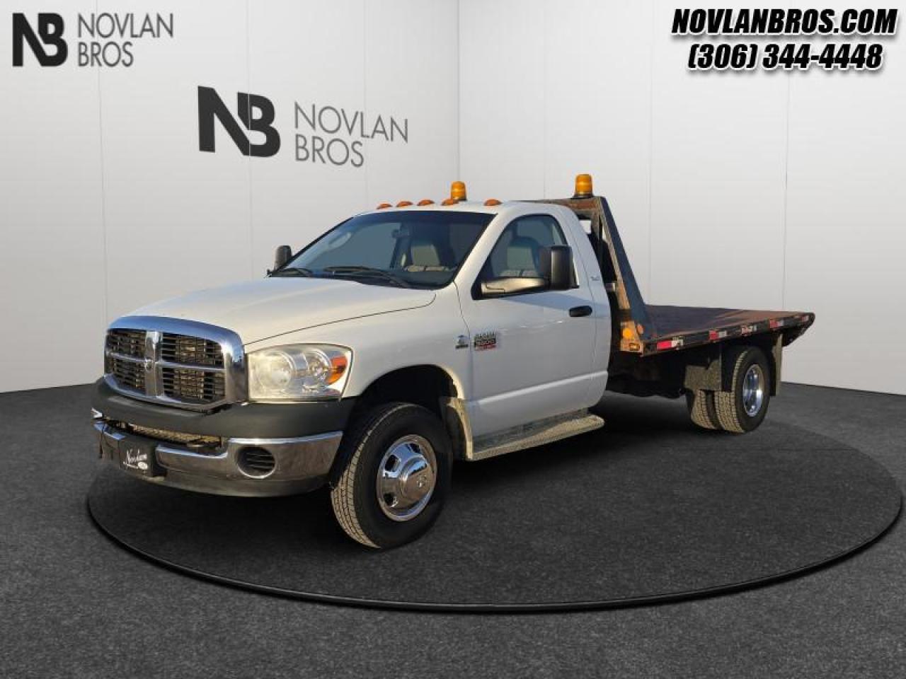 Check out our great inventory of pre-owned vehicles at Novlan Brothers!<br> <br>   Greetings. This  2009 Dodge Ram 3500 is for sale today in Paradise Hill. <br> <br>This  sought after diesel  4X4 pickup  has 174,299 kms. Its  white in colour  . It has a 5 speed automatic transmission and is powered by a Cummins 305HP 6.7L Straight 6 Cylinder Engine.  <br> <br>To apply right now for financing use this link : <a href=http://novlanbros.com/credit/ target=_blank>http://novlanbros.com/credit/</a><br><br> <br/><br>The Novlan family is owned and operated by a third generation and committed to the values inherent from our humble beginnings.<br> Come by and check out our fleet of 20+ used cars and trucks and 50+ new cars and trucks for sale in Paradise Hill.  o~o