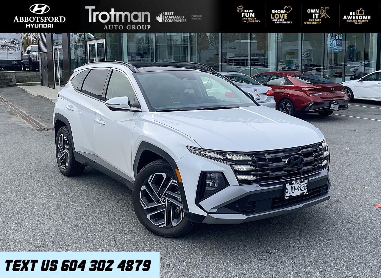 <p><strong>Efficient, luxurious, and adventure-ready  this used 2025 Hyundai Tucson Plug-In Hybrid Ultimate delivers cutting-edge technology and premium comfort in a sleek, eco-friendly SUV. This used 2025 Hyundai Tucson Plug-In Hybrid Ultimate</strong><span style=color:rgb( 0 , 0 , 0 )>is available now at </span><strong>Abbotsford Hyundai</strong><span style=color:rgb( 0 , 0 , 0 )>, your trusted dealership in </span><strong>Abbotsford, British Columbia</strong></p><p>Powered by a 1.6L turbocharged GDI engine paired with an electric motor and 13.8 kWh battery, the Tucson PHEV Ultimate offers up to <strong>53 km of all-electric range</strong> and a combined <strong>261 horsepower</strong>. With HTRAC all-wheel drive and a 6-speed automatic transmission, its built for confident driving in all conditions  from city streets to weekend escapes.</p><p>Inside, the Ultimate trim surrounds you with leather seating, ventilated front seats, heated rear seats, panoramic sunroof, and ambient interior lighting. The cabin features a 10.25-inch digital instrument cluster, 10.25-inch touchscreen infotainment system, navigation, and premium Bose® audio, ensuring every drive is connected and comfortable.</p><p>Safety is top-tier with Hyundai SmartSense, including Forward Collision-Avoidance Assist, Blind-Spot Collision Warning, Lane Keeping Assist, Rear Cross-Traffic Alert, and Highway Driving Assist. With ample cargo space, fold-flat rear seats, and refined ride quality, this Tucson PHEV Ultimate is perfect for drivers who want sustainability without sacrificing luxury.</p><p><strong>Plug in. Power up. Drive smarter.</strong> The 2025 Hyundai Tucson Plug-In Hybrid Ultimate is ready for wherever life takes you. <span style=color:rgb( 0 , 0 , 0 )>This vehicle has undergone a </span><strong>comprehensive multi-point inspection</strong><span style=color:rgb( 0 , 0 , 0 )>by our certified technicians. Ask us about </span><strong>extended warranty options</strong><span style=color:rgb( 0 , 0 , 0 )>, </span><strong>vehicle history reports</strong><span style=color:rgb( 0 , 0 , 0 )>, and </span><strong>flexible financing plans</strong><span style=color:rgb( 0 , 0 , 0 )>tailored to your needs.</span></p> <p>All Abbotsford Hyundai pre-owned vehicles come complete with the remaining Manufacturers Warranty plus a vehicle safety report and a CarFax history report. Abbotsford Hyundai is a BBB accredited pre-owned car dealership, serving the Fraser Valley and our friends in Surrey, Langley and surrounding Lower Mainland areas. We are your Friendly Fraser Valley car dealer. We are located at 30250 Automall Drive in Abbotsford. Call or email us to schedule a test drive.</p><p>*All Sales are subject to Taxes, $799 Doc fee, $87 Fuel Surcharge and up to $1,299 Hyundai Certified Fee for CPO vehicles. Advertised price is finance price, cash price may differ. Refer to dealer website for most up to date information.</p>