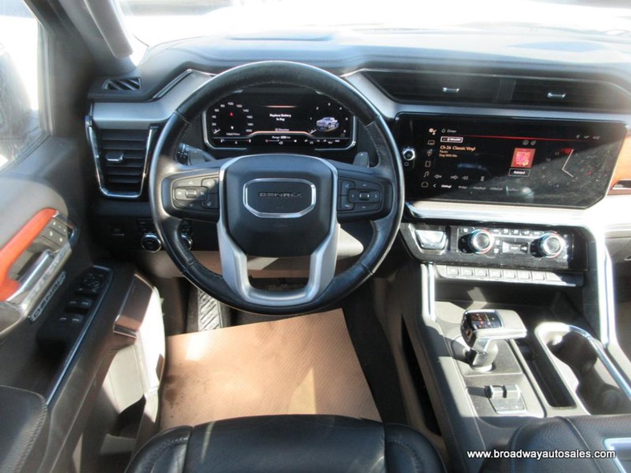 2022 GMC Sierra 1500 LOADED DENALI-PACKAGE 5 PASSENGER 6.2L - V8.. 4X4.. CREW-CAB.. SHORTY.. POWER SUNROOF.. LEATHER.. HEATED SEATS & WHEEL.. BACK-UP CAMERA.. Photo