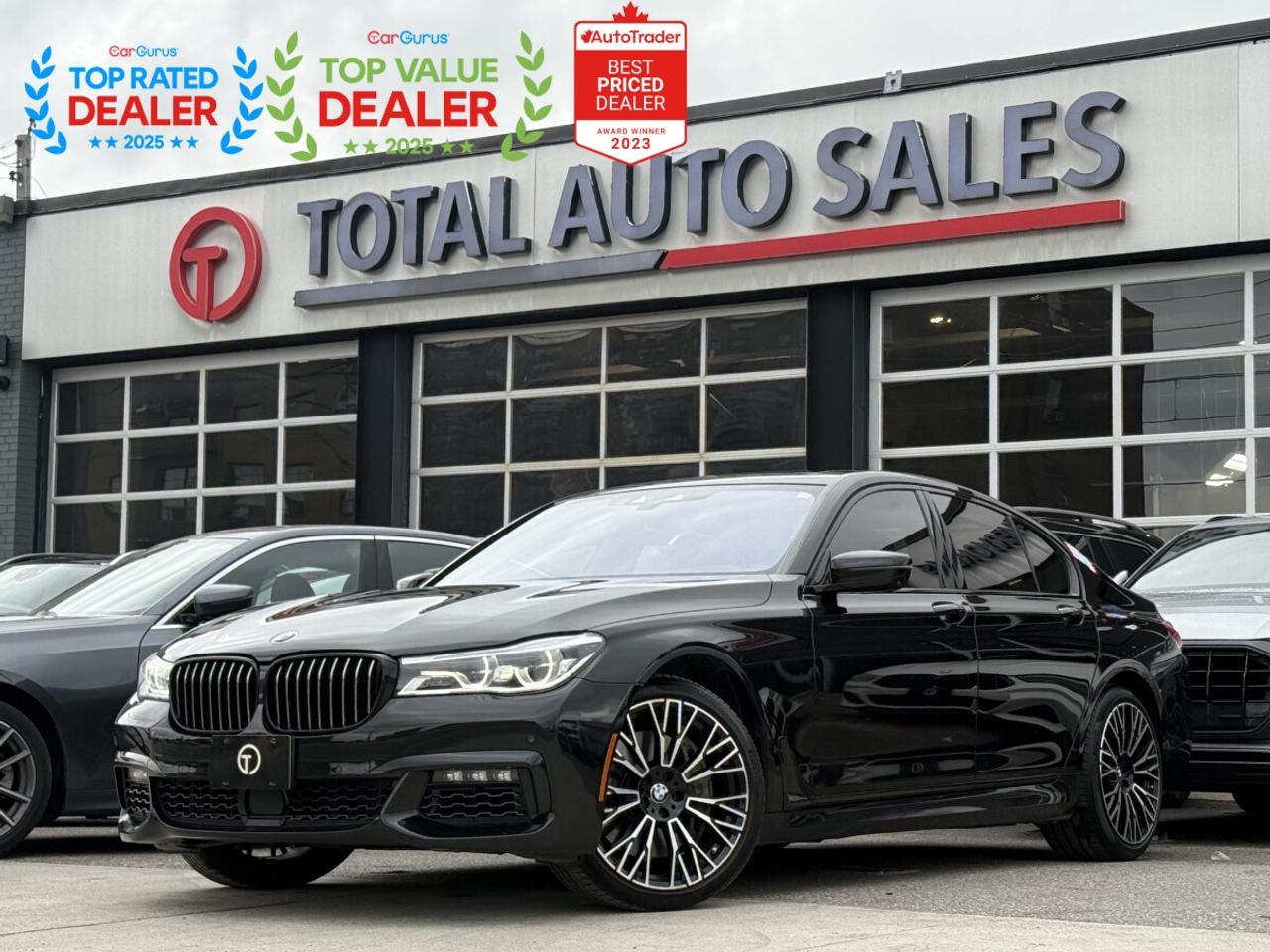 ** JUST ARRIVED! DONT MISS OUT ON THIS ONE!! ** <br/> ** CLEAN TITLE! CARFAX VERIFIED! ** <br/> ** RATES AS LOW AS 6.99 OAC ** <br/> <br/> <br/> ===>> WE FINANCE ALL CREDIT TYPES! NEW TO THE COUNTRY?! NO PROBLEM! BAD CREDIT?! NO PROBLEM! <br/> ===>> YOU CAN APPLY ONLINE ON OUR WEBSITE OR IN PERSON! <br/> <br/> <br/> **GORGEOUS BLACK EXTERIOR ON PREMIUM BLACK LEATHER INTERIOR! SMOOTH ALCANTARA HEADLINER! COMES LOADED WITH //M SPORT PACKAGE! HARMAN KARDON SPEAKERS, SOFT-CLOSE DOORS, HEAD-UP DISPLAY, PANORAMIC GLASS ROOF, HEATED & VENTILATED FRONT SEATS, HEATED REAR SEATS, REAR CLIMATE CONTROLS, HEATED STEERING WHEEL, NAVIGATION, 360 CAMERA WITH PARKING ASSIST, POWER ADJUSTABLE SEATS WITH LEG EXTENSION, BLUETOOTH, INTERIOR LIGHTING, KEYLESS GO, POWER TRUNK, & MUCH MUCH MORE!! ** <br/> <br/> <br/> >>>> FOLLOW US ON INSTAGRAM @ <br/> TOTALAUTOSALES <br/> <br/> <br/> *** PLEASE CALL (437) 494-3945 *** <br/> OUR NEW LOCATION: <br/> 2430 FINCH AVE WEST, NORTH YORK, M9M 2E1 <br/> <br/> <br/> *** CERTIFICATION: Have your new preowned vehicle certified at TOTAL AUTO SALES! We offer a full safety inspection exceeding industry standards, including oil change and professional detailing before delivery. Vehicles are not drivable, if not certified or e-tested, a certification package is available for $989. All trade-ins are welcome. Taxes, Finance fee and licensing are extra.** <br/> <br/> <br/> ** WARRANTY. We provide extended warranties up to 48m with optional coverage up to 10,000$ per/claim with unlimited kms. ** <br/> *** PLEASE CALL (437) 494-3945 *** <br/> TOTAL AUTO SALES 2430 FINCH AVE WEST, NORTH YORK, M9M 2E1 <br/> <br/> <br/> ** To the best of our ability, we have made an effort to ensure that the information provided to you in this ad is accurate. We do not take any responsibility for any errors, omissions or typographic mistakes found on all our ads. Prices may change without notice. Please verify the accuracy of the information with our sales team. ** <br/>