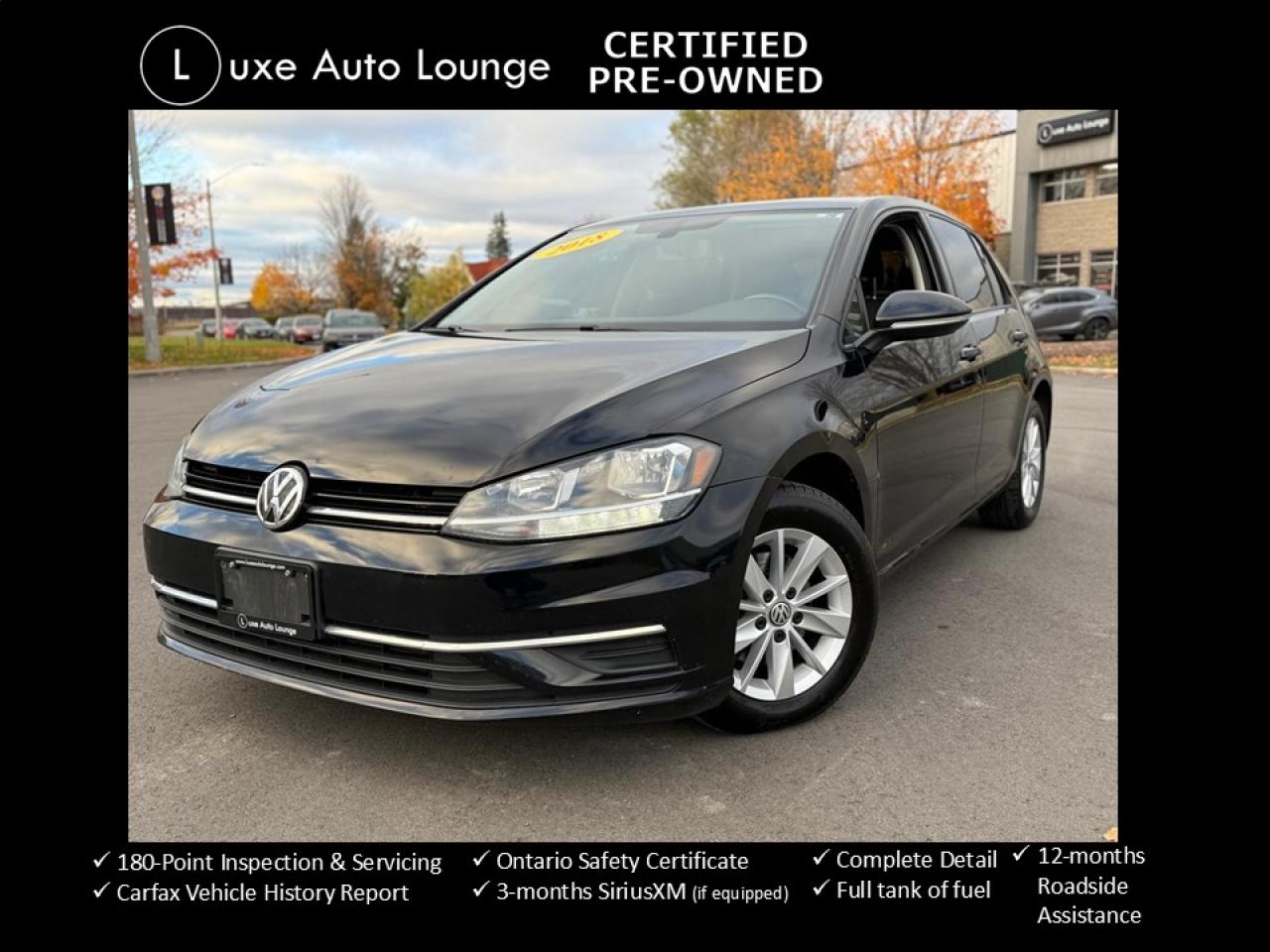2018 Volkswagen Golf COMFORTLINE, AUTO, HEATED SEATS, VERY CLEAN!!