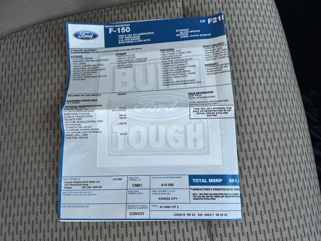 2020 Ford F-150 XLT XTR 4WD 145" Crew - Photo #37