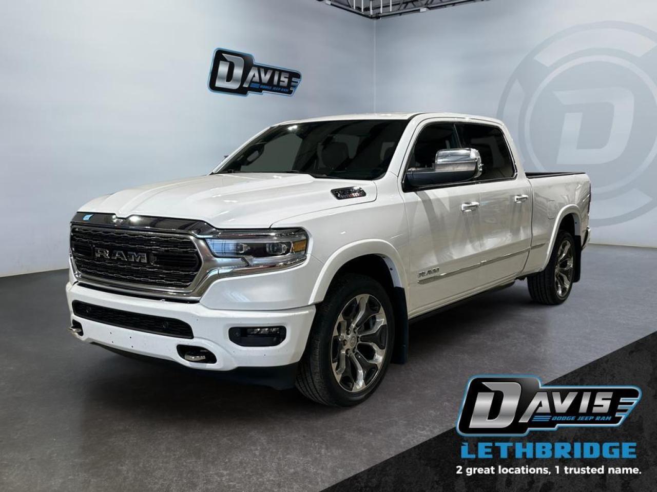 <b>3.0L Eco Diesel - 3.92 Rear Towing - Leather - Trailer Tow Mirrors - Remote Start - Local Trade In! <br /><br /> <br /></b><br /> Discover the inner beauty and rugged exterior of this stylish Ram 1500. This 2022 Ram 1500 is for sale today in Lethbridge. <br /> <br />The 2022 Ram 1500 does more than dominate the North American truck scene, it redefines. The Ram 1500 delivers power and performance everywhere you need it, with a tech-forward cabin that is all about comfort and convenience. Loaded with best-in-class features, it's easy to see why the Ram 1500 is so popular. With the most towing and hauling capability in a Ram 1500, as well as improved efficiency and exceptional capability, this truck has the grit to take on any task. This sought after diesel Crew Cab 4X4 pickup has 92,638 km. Stock number 40765 is nice in colour. It has an Automatic transmission and is powered by a 260HP 3.0L V6 Cylinder Engine. <br /> <br /> Our 1500's trim level is Limited. Upgrading to this ultra premium Ram 1500 Limited is an excellent choice as it comes fully loaded with active-level air suspension, full-leather heated and cooled seats, power running boards, exclusive aluminum wheels, chrome exterior accents, premium LED headlights, a leather heated steering wheel, and a huge 12 inch Uconnect touchscreen that is bundled with navigation, Apple CarPlay, Android Auto, SiriusXM, and 4G LTE. Additional upscale features include a premium Alpine stereo, power adjustable pedals and front seats, ParkSense sensors, proximity keyless entry, forward collision warning with active braking, a spray-in bed liner, power folding heated mirrors, and a rear step bumper to easily access your pickup's cargo area! This vehicle has been upgraded with the following features: Cooled Seats, Leather Seats, Power Running Boards, Premium Audio, Navigation, Android Auto, Apple CarPlay.<br /> <br />To apply right now for financing use this link: <a href=https://lethbridge.davisdodge.ca/free-credit-check/ target=_blank rel=nofollow noopener noreferrer>https://lethbridge.davisdodge.ca/free-credit-check/</a><br /><br /> <br /><br />Locally Owned & Trusted for Over 35 Years  Davis Dodge in Lethbridge, AB <br /><br /> At Davis Dodge, weve proudly served the Lethbridge community for more than 35 years, offering an unparalleled car buying experience. Dont just take our word for itour Google reviews speak volumes about our commitment to exceptional service. <br /><br /> Delivery & At-Home Test Drives: Convenient options to suit your lifestyle. <br /><br /> Flexible Financing for Everyone: Get the vehicle you need with financing solutions tailored to your situation. <br /><br /> Full Mechanical Inspections & Professional Cleaning: Every vehicle is thoroughly inspected and cleaned before it hits our lot.<br /><br /> We take all makes and models on trade and offer competitive pricing with inventory that changes daily. Whether you're shopping for a Chrysler, Dodge, Jeep, RAM, or FIAT, our AMVIC Licensed dealership makes it easy to browse, buy, and drive away.<br /><br /> Located in Lethbridge, AB, we proudly serve customers in Fort Macleod, Taber, Claresholm, and Coaldale. Shop online or visit us today to experience the best in sales, service, and selection. Standard bank rates apply; taxes are additional.<br /><br /> Vehicle pricing offer shown expires 2026-03-31. <br /> Come by and check out our fleet of 70+ used cars and trucks and 130+ new cars and trucks for sale in Lethbridge. o~o