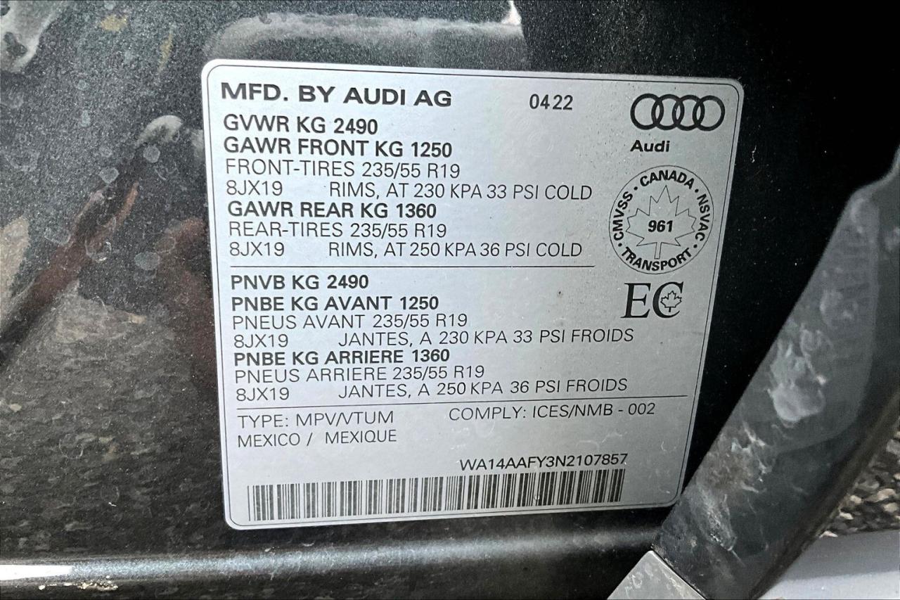 2022 Audi Q5 Sportback Progressiv S Line | PanoRoof | HeatedLeather | AWD Photo