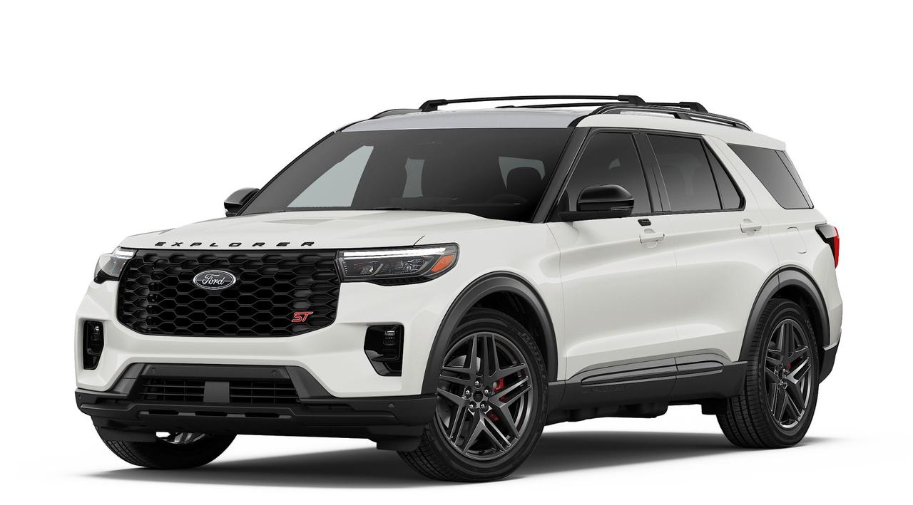 Ready Set Ford! Here is a 2026 Ford Explorer ST. Powered by a 3.0L ecoboost V6 engine with a 10-speed automatic transmission that delivers impressive performance and smooth handling. The 2026 Ford Explorer ST is a mid-size SUV offering versatile seating, modern tech features and has ample cargo space. Adventure is calling, come check out the 2026 Ford Explorer ST today! Key Features: >> Equipment group 400A >> Roof-rail crossbars >> Keyless entry keypad >> Universal garage door opener >> Panoramic fixed-glass roof >> Sport-tuned suspension >> Rear privacy glass >> Power liftgate >> Trailer sway control >> 13.2 inch LCD touchscreen >> 110V outlet >> B&O audio system >> Remote vehicle start >> Trailer tow package class III >> Rear view camera >> Safety canopy >> Perimeter alarm >> Tire pressure monitoring system >> Adaptive cruise control and so much more! This 2026 Ford Explorer ST is available now at Petrie Ford. We are located at 1388 Bath Road in Kingston, Ontario. Come schedule a test drive today!