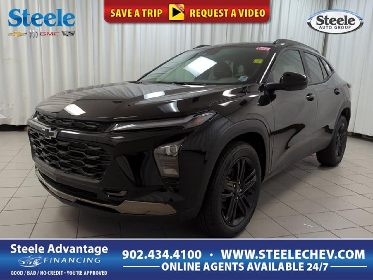 Experience the bold sophistication of the brand new 2026 Chevrolet Trax Activ, now available at Steele Chevrolet Buick GMC in Dartmouth. This compact SUV stands out with its modern black exterior and matching black interior, blending style and practicality. Powered by a turbocharged 1.2L 3-cylinder engine and equipped with automatic transmission and front-wheel drive, it delivers a responsive and efficient drive for city and highway adventures.FEATURES OF THE Trax ActivTurbocharged 1.2L 3-cylinder gas engineFront-wheel drive for agile handlingAutomatic transmission for effortless drivingWireless charging for added convenienceADVANCED SAFETY FEATURESDOHC engine enhances reliability and performanceComprehensive airbag system for occupant protectionAdvanced traction control for secure handlingModern safety engineering throughout the SUVPERFORMANCE AND EFFICIENCYTurbocharged engine delivers energetic acceleration1.2L displacement balances power and fuel economyAutomatic transmission ensures smooth gear shiftsFront-wheel drive optimizes efficiency for daily drivingCOMFORT AND CONVENIENCESpacious black interior with thoughtful designFour-door access for easy entry and exitWireless charging keeps devices poweredErgonomic controls for a relaxed driving experienceTECHNOLOGY AND CONNECTIVITYWireless charging pad for mobile devicesIntuitive infotainment controls within easy reachModern dashboard layout for clear informationConnectivity features designed for todays lifestylesCARGO SPACEVersatile rear cargo area for daily needsSplit-folding rear seats for extra spaceAmple storage for shopping or gearEasy-access liftgate for quick loadingWHAT OTHER OWNERS LIKEResponsive turbocharged engine performanceUser-friendly wireless charging featureComfortable interior layout and controlsEfficient fuel economy for urban drivingThis 2026 Chevrolet Trax Activs VIN is: KL77LKE20TC026626.