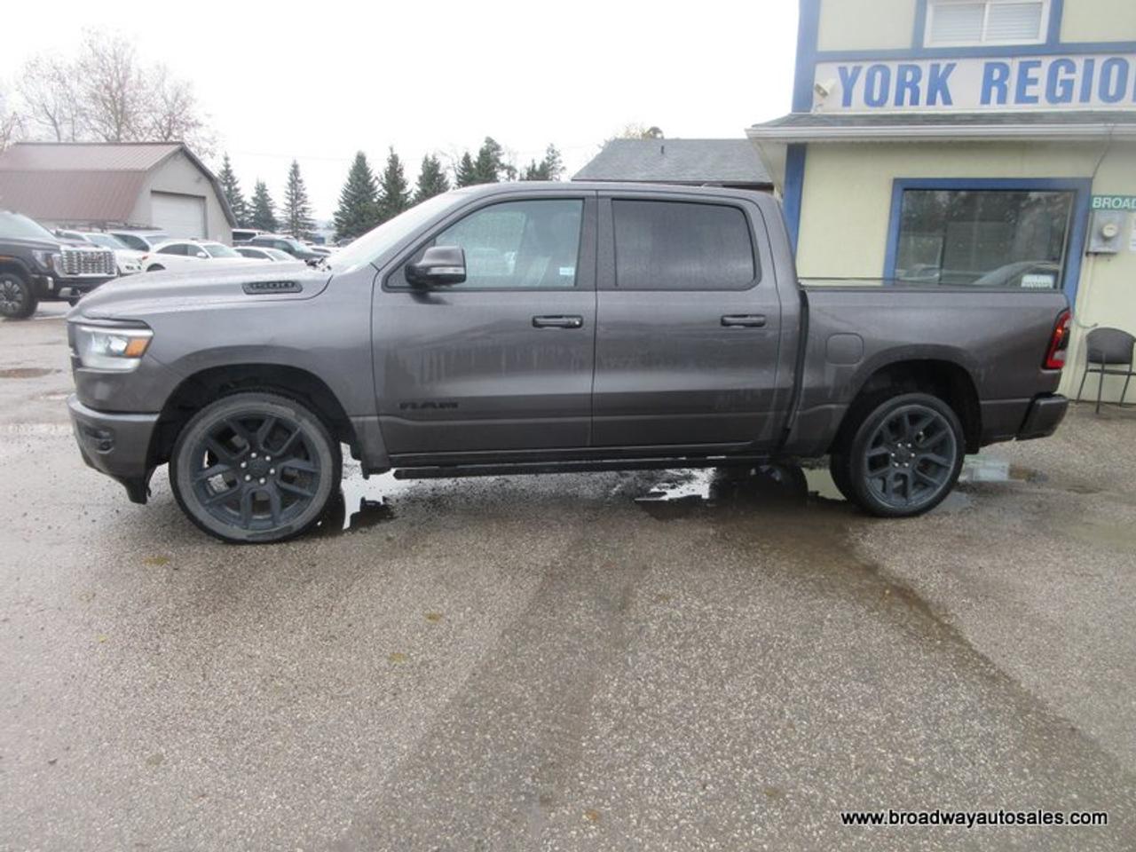2021 RAM 1500 LOADED SPORT-EDITION 5 PASSENGER 5.7L - HEMI.. 4X4.. CREW-CAB.. SHORTY.. HEATED SEATS & WHEEL.. POWER SUNROOF & PEDALS.. BACK-UP CAMERA.. Photo2