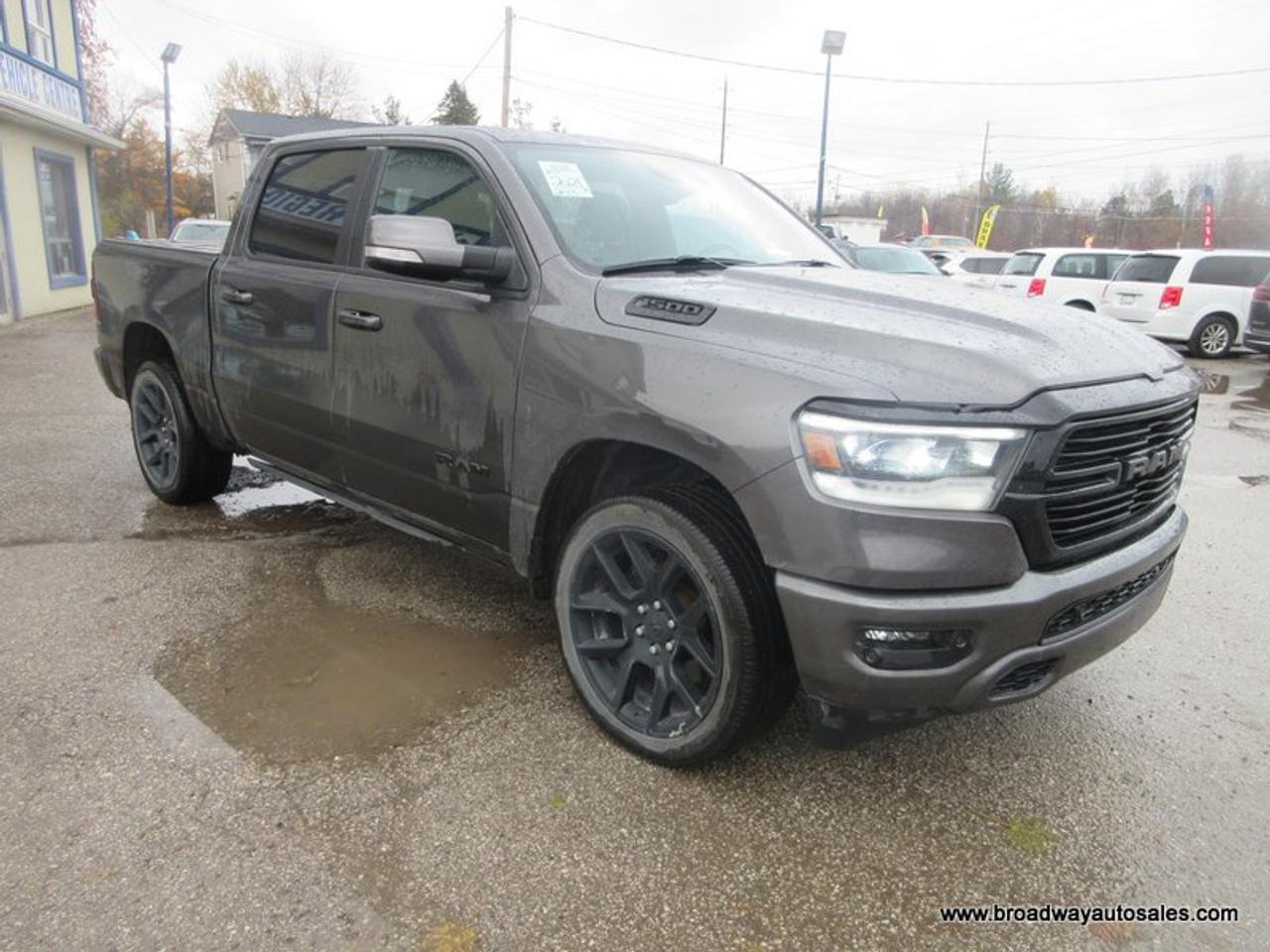 2021 RAM 1500 LOADED SPORT-EDITION 5 PASSENGER 5.7L - HEMI.. 4X4.. CREW-CAB.. SHORTY.. HEATED SEATS & WHEEL.. POWER SUNROOF & PEDALS.. BACK-UP CAMERA.. Photo