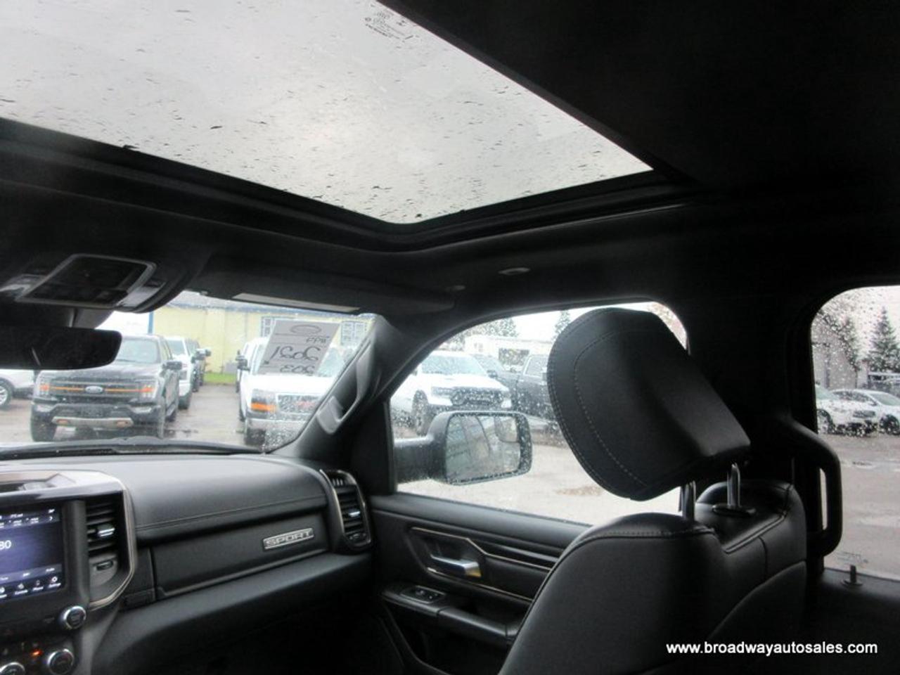 2021 RAM 1500 LOADED SPORT-EDITION 5 PASSENGER 5.7L - HEMI.. 4X4.. CREW-CAB.. SHORTY.. HEATED SEATS & WHEEL.. POWER SUNROOF & PEDALS.. BACK-UP CAMERA.. Photo