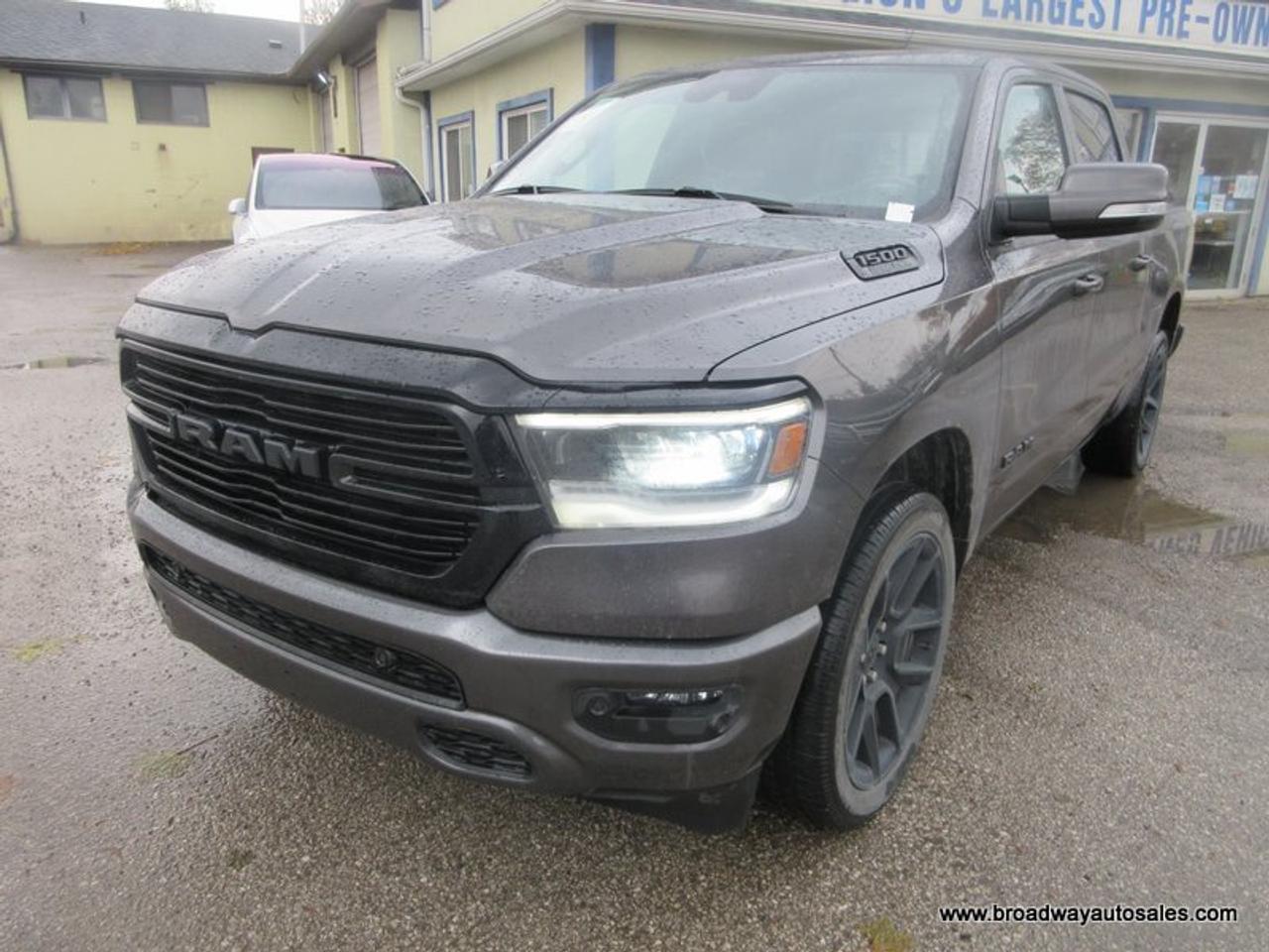 2021 RAM 1500 LOADED SPORT-EDITION 5 PASSENGER 5.7L - HEMI.. 4X4.. CREW-CAB.. SHORTY.. HEATED SEATS & WHEEL.. POWER SUNROOF & PEDALS.. BACK-UP CAMERA.. Photo