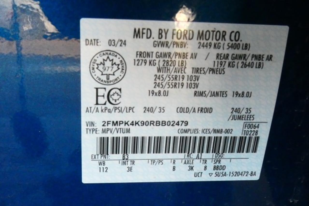 2024 Ford Edge Titanium AWD w/Htd Leather, pano S/R, BUC - Photo #22