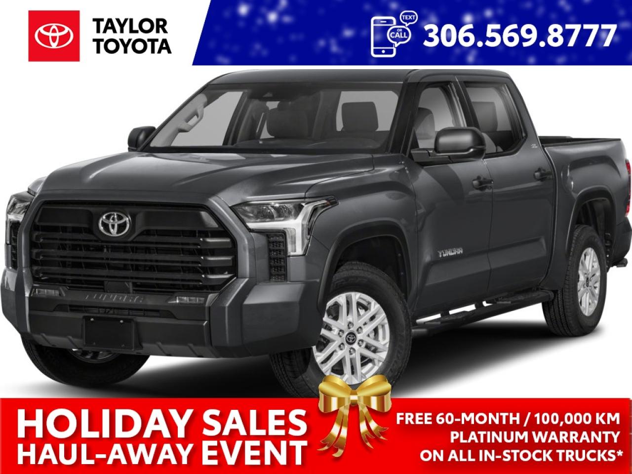 New 2026 Toyota Tundra SR FREE 60-Month / 100,000 km Platinum Warranty on all In-Stock 2026 Tundra Models for sale in Regina, SK