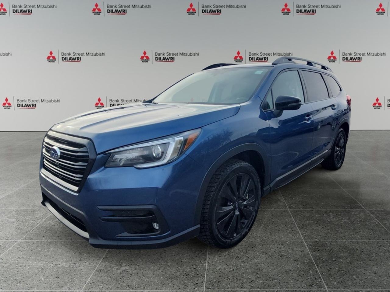 Balance of 5 year/100,000kms BASIC warranty and 10 year/160,000kms Factory Powertrain Warranty on ALL MITSUBISHI products! Best in the industry!!!! The 2022 Subaru Ascent Onyx in elegant metallic tones is an AWD powerhouse that boasts agile handling and a balanced drive. Built with a dynamic 2.4L 4-cylinder engine, this SUV is ready to take on Canadian roads with unwavering confidence. The Ascents exterior is complemented with attractive alloy wheels and a distinct sunroof/moonroof that let the light pour into its spacious cabin. Inside, youll find an interior designed for comfort and practicality. From the luxurious heated seats to the leatherette door trim and heated leather steering wheel, every drive will feel like a special occasion. With room for 7 passengers, leather/Chrome gear shifter material, and a stunning leather steering wheel, this SUV welcomes you and your family or friends with style. This vehicle is packed with advanced technology, including a user-friendly Bluetooth connection, smart device integration, and a backup camera for effortless maneuvering. Stay safe on the road with features like brake assist and lane assist. Adaptive cruise control adds an extra layer of ease to your journeys, making highway drives more relaxed and enjoyable. Tune into satellite radio with crystal clear sound throughout your commutes. Whether youre a family looking for a spacious ride or an adventure seeker eager for a reliable SUV, the Subaru Ascent Onyx offers a versatile driving experience for everyone. Contact our dealership today to learn more about this incredible vehicle and how it could be yours.