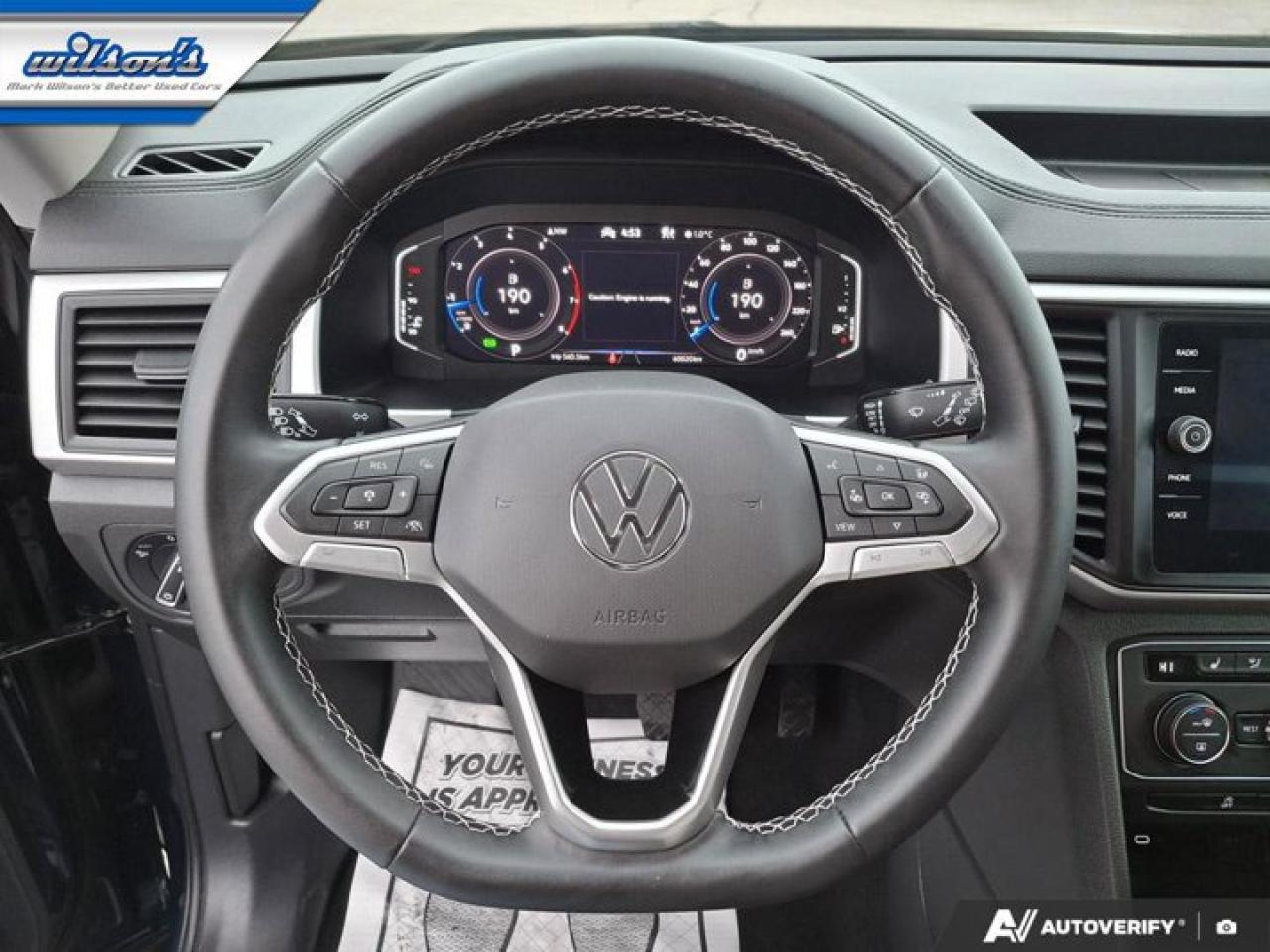 2023 Volkswagen Atlas Comfortline AWD | Leather | Heated Seats | Power Liftgate | 3rd Row | Keyless Entry | CarPlay & More Photo