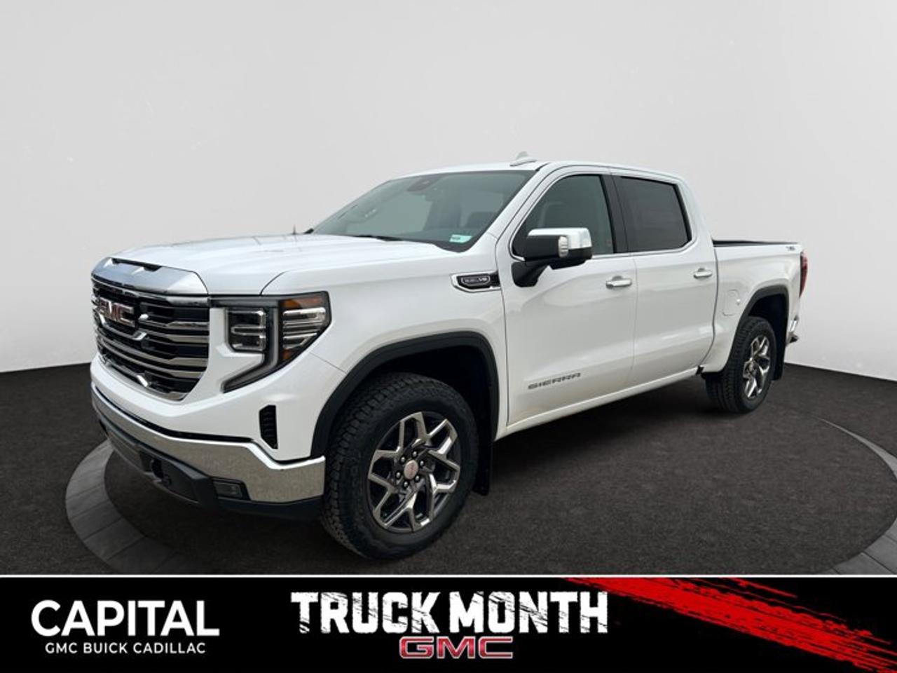 This 2026 GMC Sierra 1500 in Summit White is equipped with 4WD and Gas V8 5.3L/325 engine.The Next Generation Sierra redefines what it means to drive a pickup. The redesigned for 2019 Sierra 1500 boasts all-new proportions with a larger cargo box and cabin. It also shaves weight over the 2018 model through the use of a lighter boxed steel frame and extensive use of aluminum in the hood, tailgate, and doors.To help improve the hitching and towing experience, the available ProGrade Trailering System combines intelligent technologies to offer an in-vehicle Trailering App, a companion to trailering features in the myGMC app and multiple high-definition camera views.GMC has altered the pickup landscape with groundbreaking innovation that includes features such as available Rear Camera Mirror and available Multicolour Heads-Up Display that puts key vehicle information low on the windshield. Innovative safety features such as HD Surround Vision and Lane Change Alert with Side Blind Zone alert will also help you feel confident and in control in the Next Generation Seirra.Key features of the Sierra SLE and SLT include: Available GMC MultiPro Tailgate, Available Premium heated leather-appointed driver and front passenger seating, High -intensity LED headlamps, and Available ProGrade Trailering System.Check out this vehicles pictures, features, options and specs, and let us know if you have any questions. Helping find the perfect vehicle FOR YOU is our only priority.P.S...Sometimes texting is easier. Text (or call) 306-801-9090 for fast answers at your fingertips!Dealer License #914248Disclaimer: All prices are plus taxes & fees. See dealer for Details. Dealer Permit # 914248 See dealer for Details.