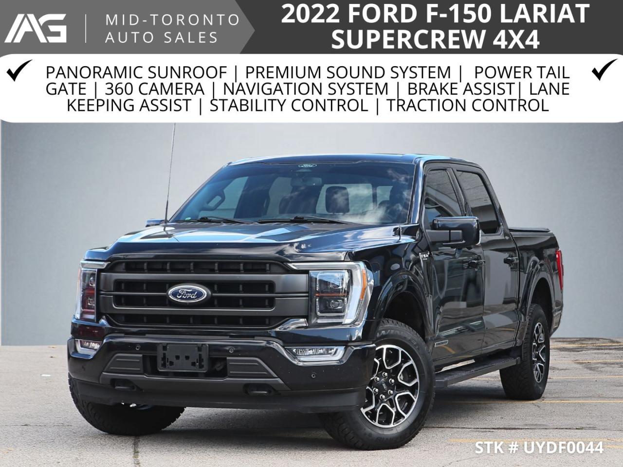 2022 Ford F-150 2022 Ford F-150 Lariat SuperCrew 4X4 3.5L V6 PowerBoost , Panoramic Roof, Power Tail Gate, 360 Camera Photo0