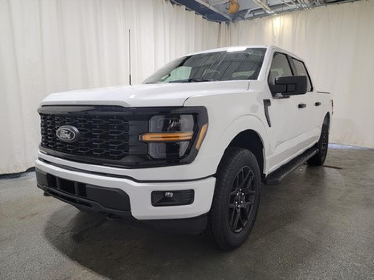 This all-new 2025 Ford F-150 STX 200A looks absolutely stunning in Oxford White. This pickup comes with the 2.7L EcoBoost engine, delivering 325 horsepower and 400 lb-ft of torque. By leveraging EcoBoost technology and a 10-speed automatic transmission, this truck achieves an impressive fuel economy of 11.5L/100km (25 miles per gallon) combined highway/city. 

Key Features:
12 LCD Captivity Touchscreen
Electronic Power-Assist Steering
Cruise Control
Power Windows
AdvanceTrac® With Roll Stability Control
Perimeter Alarm
Ford Co-Pilot360
Lane Keeping System
Rear View Camera
Rear Parking Sensors
Reverse Park Assist
Class IV Trailer Hitch
Remote Start
SYNC®4
Apple Car Play
Bluetooth Connectivity
20 All Terrain Tires
STX Black Appearance Package
 -20 Gloss Black Aluminum Wheels
Integrated Trailer Brake Control

From navigating Saskatchewan's rugged terrain to hauling gear for your next project, the 2025 Ford F-150 XL combines capability, technology, and comfort into a trusted workhorse that adapts to your needs. Engineered for durability, the F-150 STX offers painted front and rear bumpers, rear privacy glass, 20 dark grey machined aluminum wheels, LED reflector headlamps, and black vinyl flooring for rugged utility. Inside, enjoy smart features like power windows, tilt/telescoping steering wheel, and USB charging ports for added convenience. Safety remains a priority with Post Collision Braking, Dynamic Brake Support, and advanced airbag systems.

Bennett Dunlop Ford, proudly serving Regina for over 40 years, is conveniently located at 770 Broad Street. With over 3,500 Google reviews, our reputation reflects our commitment to providing a fast, easy, and enjoyable vehicle-buying experience. We eliminate the hassle with no admin or documentation fees, transparent upfront pricing, and a money-back guarantee that lets you shop with total confidence. But were more than just a dealershipwere driven to make a difference by supporting local community initiatives and events that matter to you. Visit Bennett Dunlop Ford today and experience why were Reginas trusted choice for quality vehicles, exceptional service, and a genuine commitment to driving change in our community!