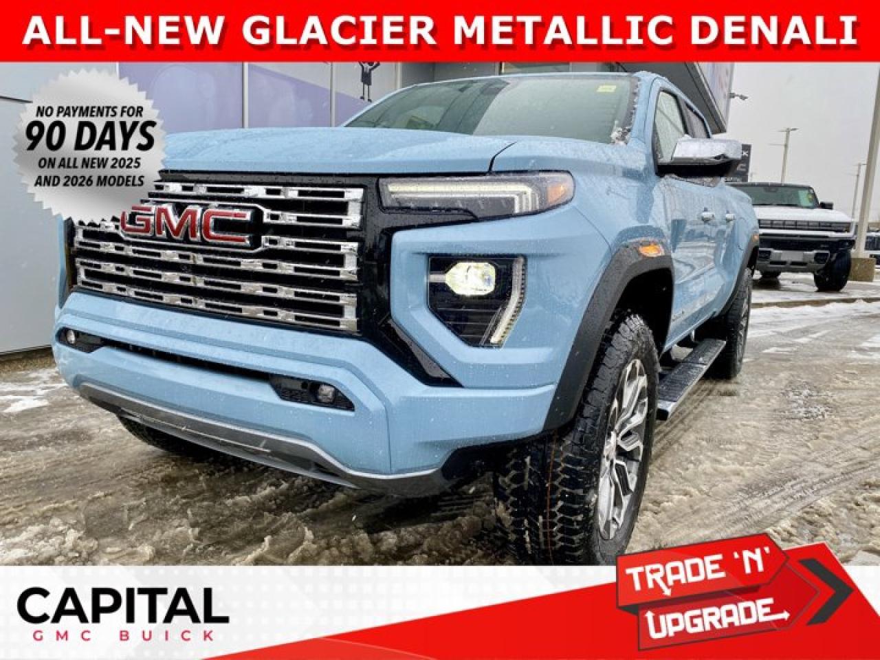 Check out the Incredible 2026 GMC Canyon Denali... Fully loaded with options like Heated and Cooled Seats, Power Sunroof, Adaptive Cruise Control, 360 CAM, Assist Steps, Trailering Package, Bose Stereo, Heads-up Display, Spray-in Box Liner, and SO SO Much more... Call NOWAsk for the Internet Department for more information or book your test drive today! Text 825-445-0521 for fast answers at your fingertips!AMVIC Licensed Dealer - Licence Number B1044900Disclaimer: All prices are plus taxes and include all cash credits and loyalties. See dealer for details. AMVIC Licensed Dealer # B1044900