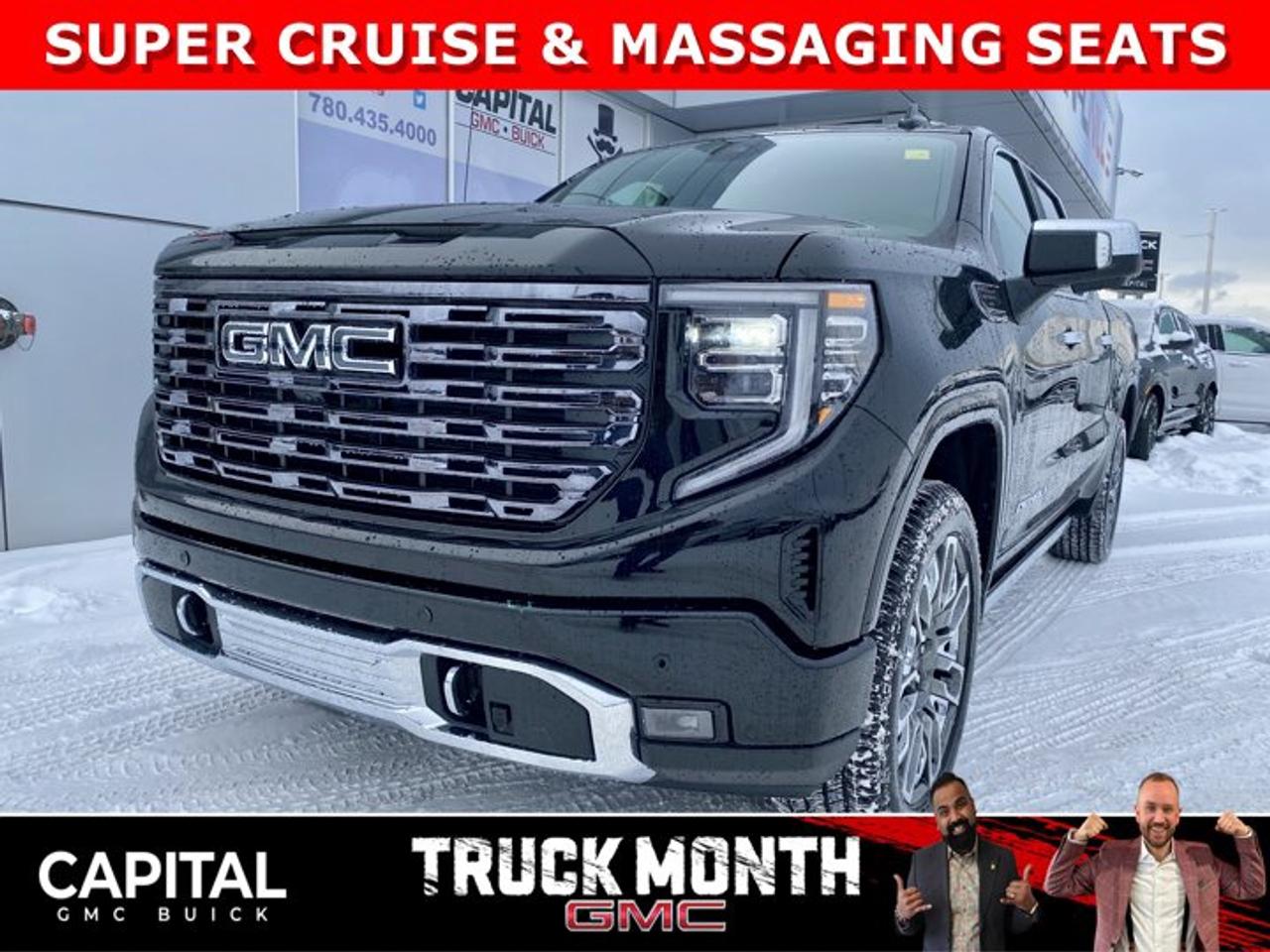CHECK OUT THIS 2026 Limited Production DENALI ULTIMATE Sierra 1500 with the 6.2L Engine. Equipped with 16-way power front seats including MASSAGE feature, Body Color Arch Moldings, Handsfree Super Cruise, Bose Premium Stereo, the EXCLUSIVE Luxury Alpine Umber Interior, 22 Aluminum, Midnight with Chrome Inserts wheels, power-retractable assist steps with perimeter lighting, Power sunroof, Advanced Technology package, adaptive cruise, rear camera mirror, heads-up display, VADER CHROME and much much more!Ask for the Internet Department for more information or book your test drive today! Text 825-445-0521 for fast answers at your fingertips!AMVIC Licensed Dealer - Licence Number B1044900Disclaimer: All prices are plus taxes and include all cash credits and loyalties. See dealer for details. AMVIC Licensed Dealer # B1044900