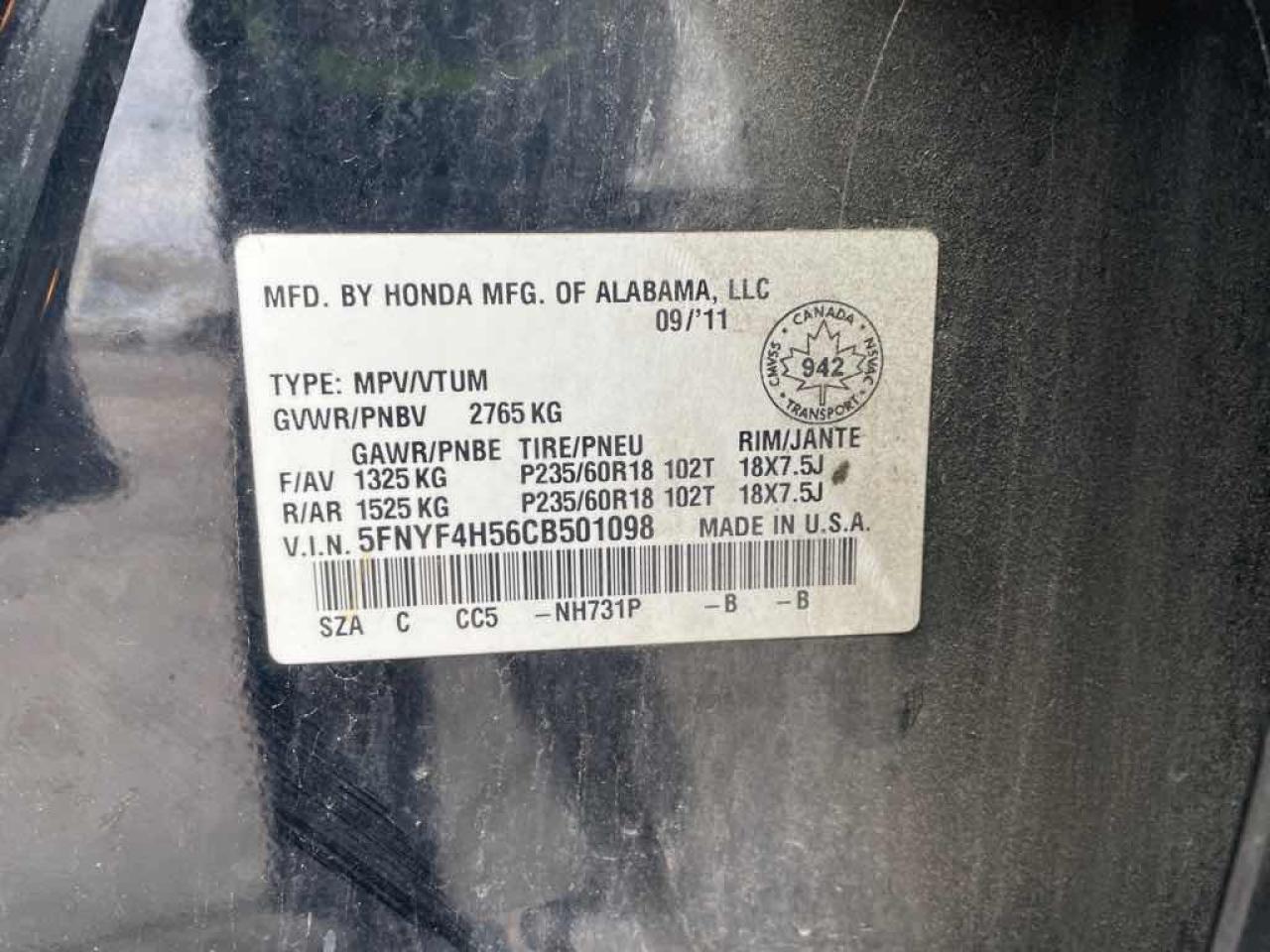 2012 Honda Pilot EXL - Photo #13