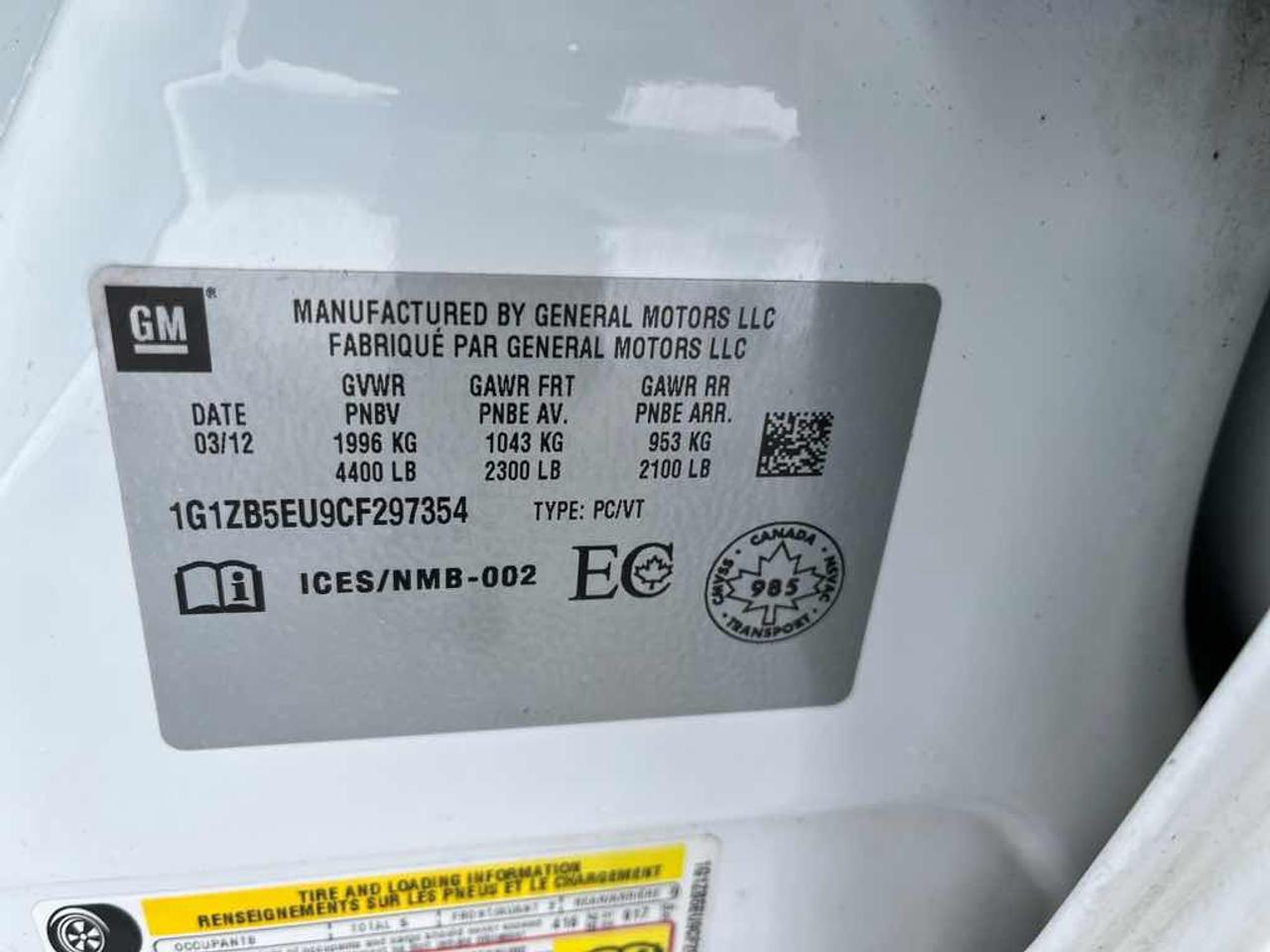 2012 Chevrolet Malibu LS Photo