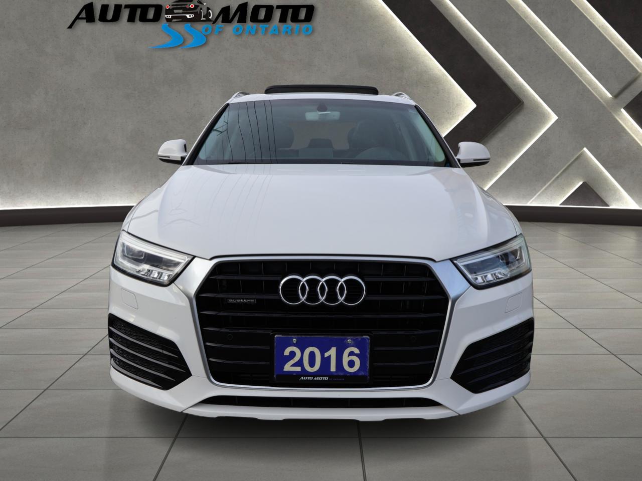 2016 Audi Q3 TECH-S LINE AWD CERTIFIED CAMERA NAV BLUETOOTH LEATHER HEATED P.ROOF P.SENSORS B.SPOT CRUISE ALLOYS - Photo #2