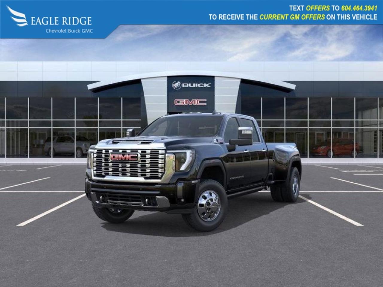 New 2026 GMC Sierra 3500 HD Denali 13.4 touchscreen with Google built-in, remote vehicle start, engine stop/start, auto-locking rear differential, automatic emergency braking, for sale in Coquitlam, BC