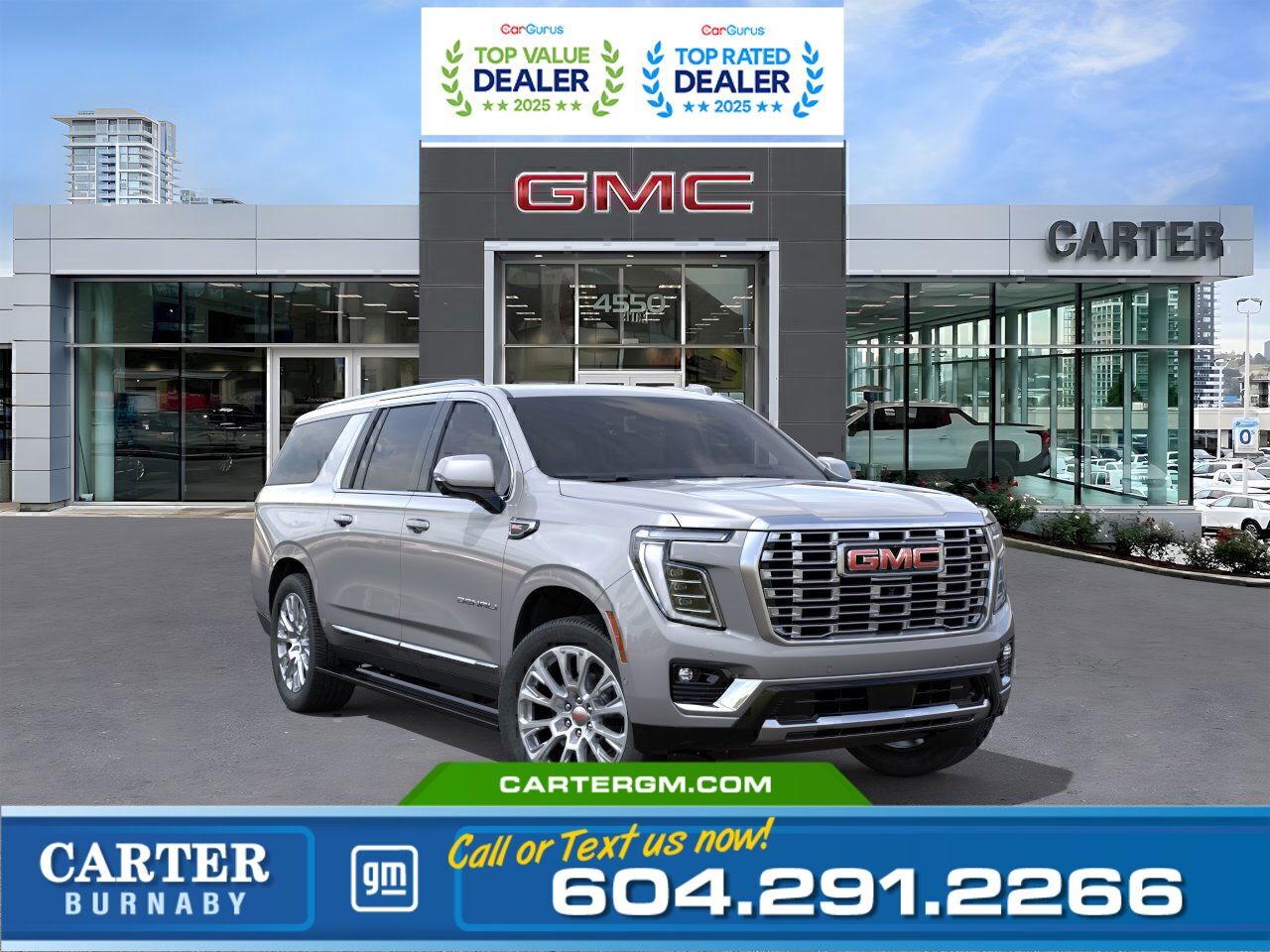 New 2026 GMC Yukon DENALI 4WD | 6.2L ENG/TRAILER SWAY CTRL/PWR SEATS for sale in Burnaby, BC