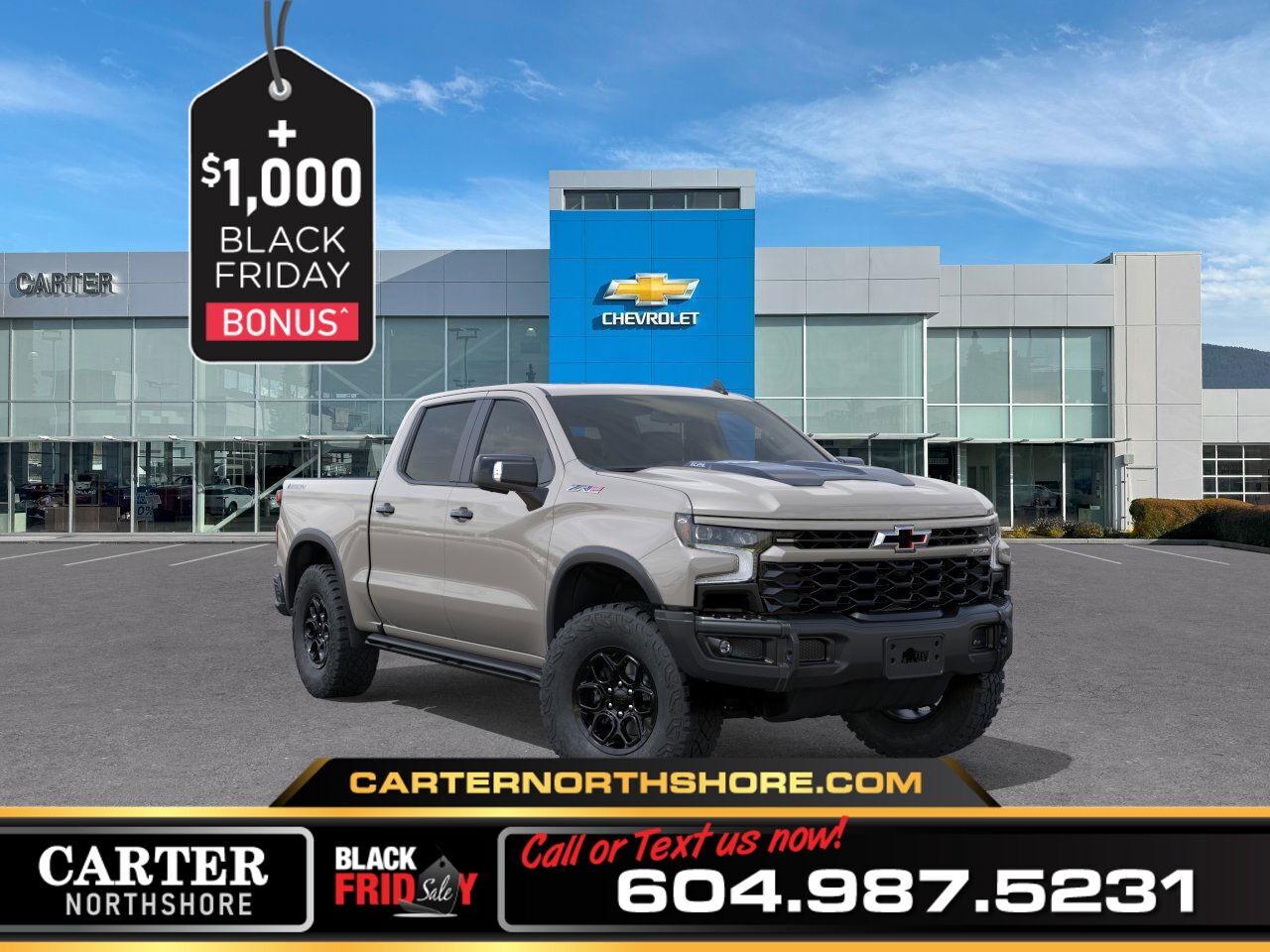 New 2026 Chevrolet Silverado 1500 ZR2 4WD | Sunroof/Skid Plates/Bed View Cam for sale in North Vancouver, BC