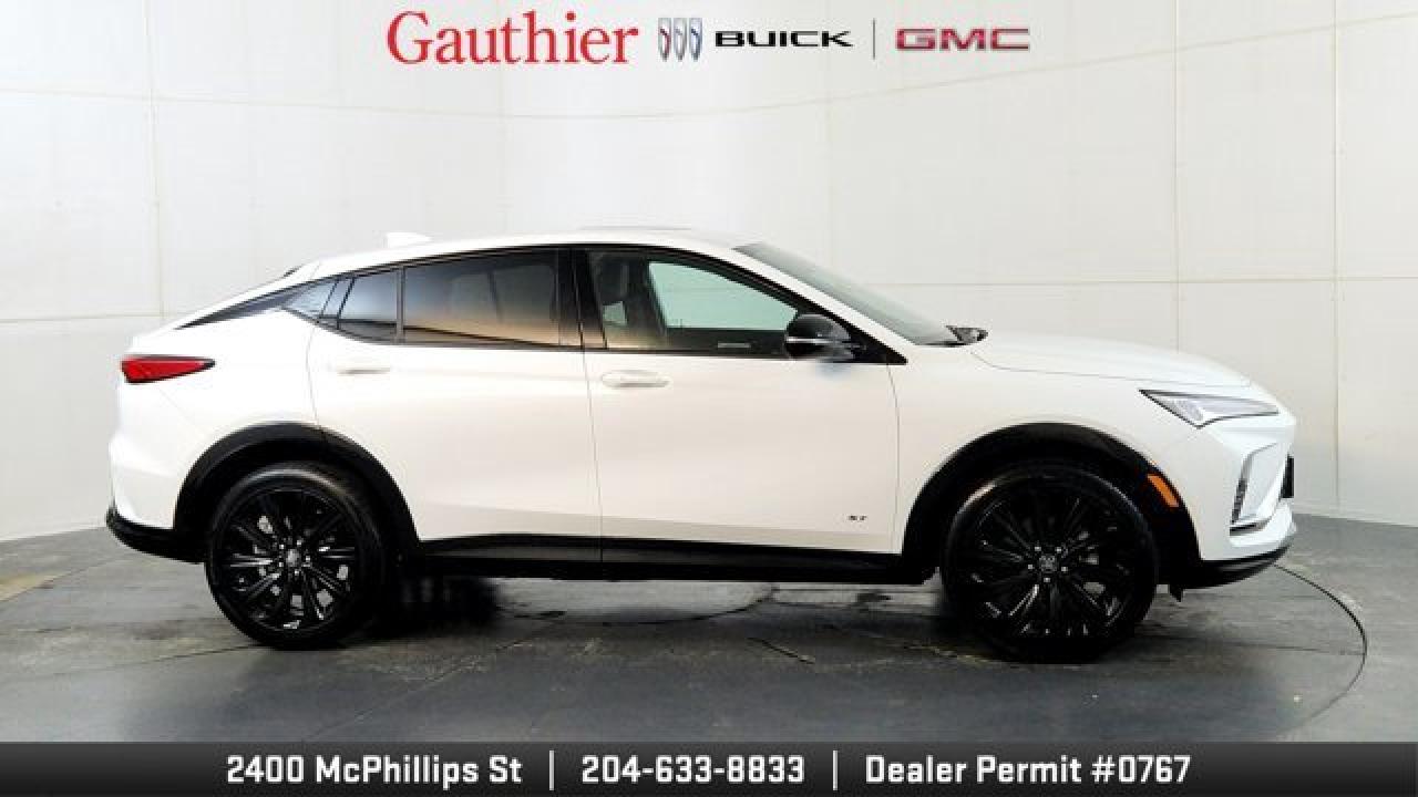 The 2025 Buick Envista Sport Touring brings a bold look to the compact-SUV class with gloss-black 18-inch wheels, black mirror caps and body trim, and a flat-bottom steering wheel, giving it a sporty, upscale feel. Under the hood is a 1.2-litre turbocharged three-cylinder engine making 137 hp and 162 lb-ft of torque paired with a 6-speed automatic transmission. Standard tech and safety are well-rounded: you get an ultrawide 11-inch touchscreen with wireless Apple CarPlay/Android Auto, along with the Buick Driver Confidence suite including forward-collision alert, automatic emergency braking, lane-keeping assist, and more.