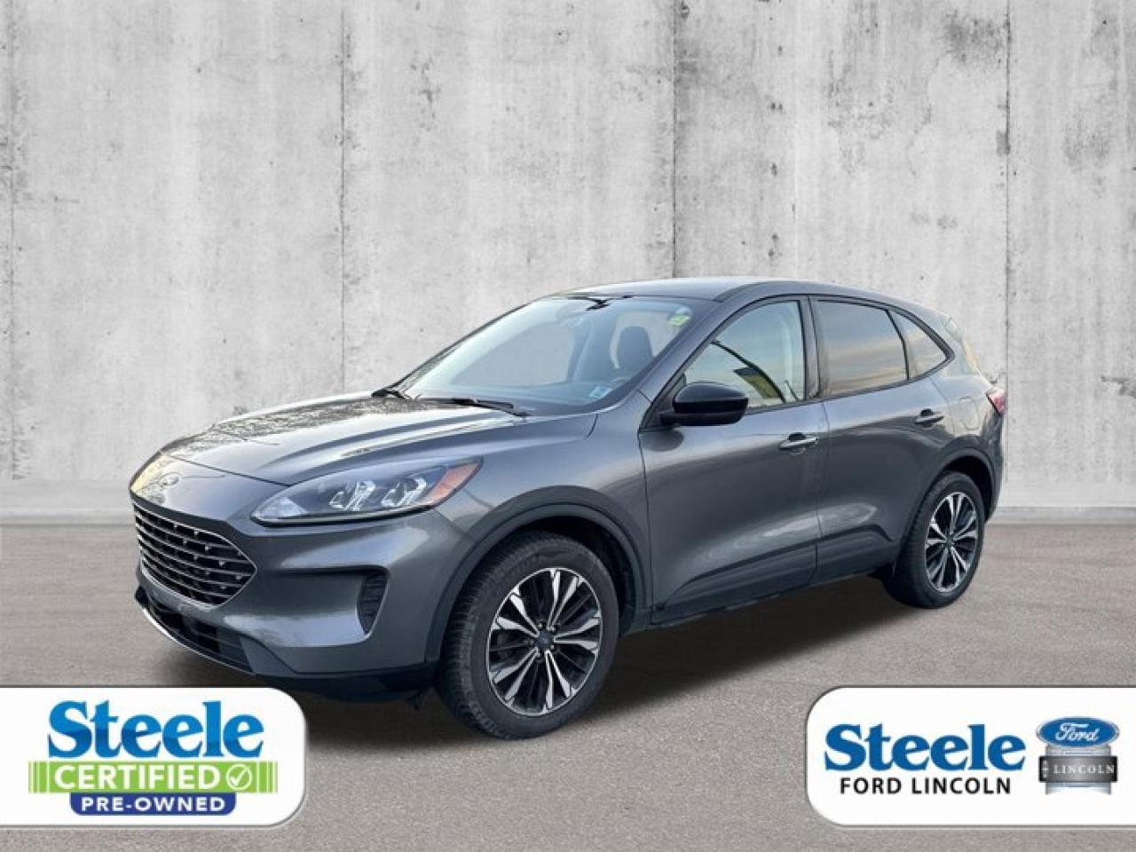 Steele Certified 85-Point Inspection Vehicle DisclosureThis vehicle has undergone the Steele Certified Pre-Owned Program, ensuring quality, transparency, and value. The following benefits and services are included with your purchase:________________________________________Certification Includes: 85-Point Vehicle InspectionComprehensive bumper-to-bumper inspection completed by certified technicians. 2-Year Motor Vehicle Inspection (MVI)Fresh MVI meeting all provincial safety standards. Interior & Exterior Vehicle DetailingProfessionally cleaned inside and out to provide a like-new appearance. Vehicle History ReportDetailed CarFax or equivalent report provided at no cost to you. Full Tank of GasDelivered with a full tank for your convenience. Real-Time Market Value PricingFair and transparent pricing based on live market data. Flexible Financing OptionsFinancing available through a variety of trusted Canadian lenders. 7-Day / 1,000 KM Exchange PrivilegePeace of mind with a no-hassle exchange option within the first 7 days or 1,000 km (whichever comes first).Carbonized Gray Metallic2021 Ford Escape SEAWD 8-Speed Automatic 1.5L EcoBoostVALUE MARKET PRICING!!, AWD.ALL CREDIT APPLICATIONS ACCEPTED! ESTABLISH OR REBUILD YOUR CREDIT HERE. APPLY AT https://steeleadvantagefinancing.com/6198 We know that you have high expectations in your car search in Halifax. So if youre in the market for a pre-owned vehicle that undergoes our exclusive inspection protocol, stop by Steele Ford Lincoln. Were confident we have the right vehicle for you. Here at Steele Ford Lincoln, we enjoy the challenge of meeting and exceeding customer expectations in all things automotive.